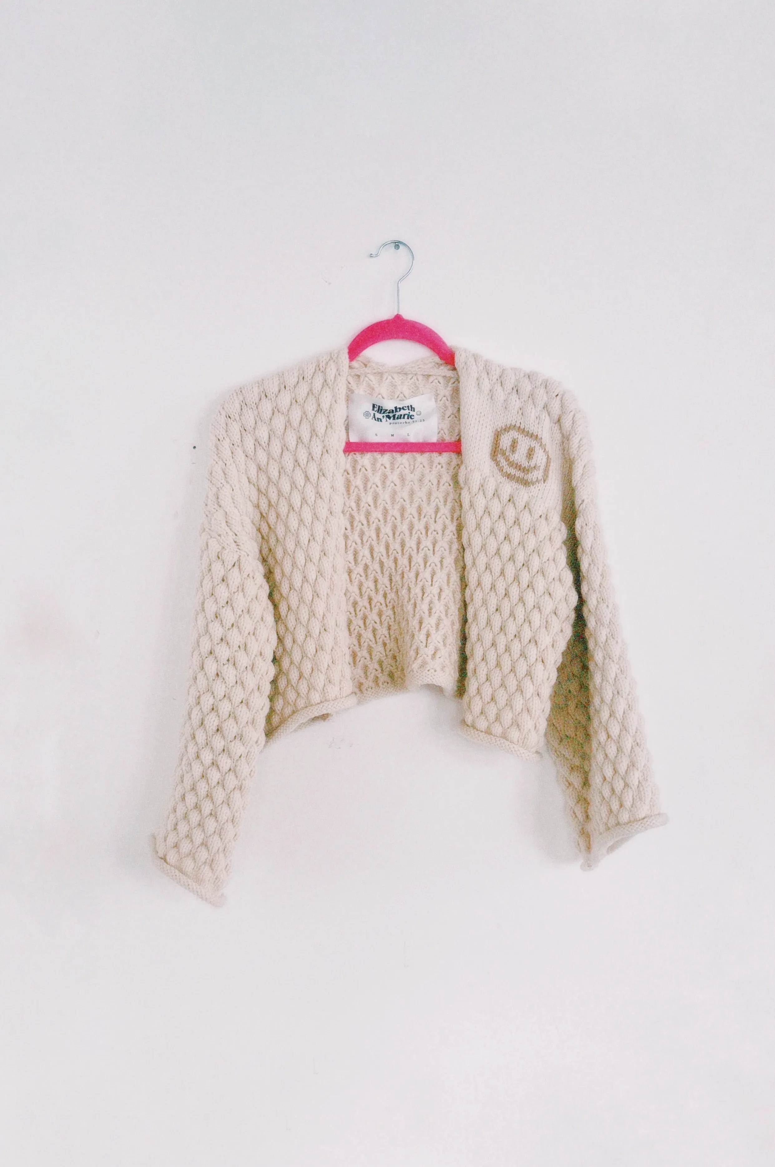 Ivory Bee Bubble Knit Jacket