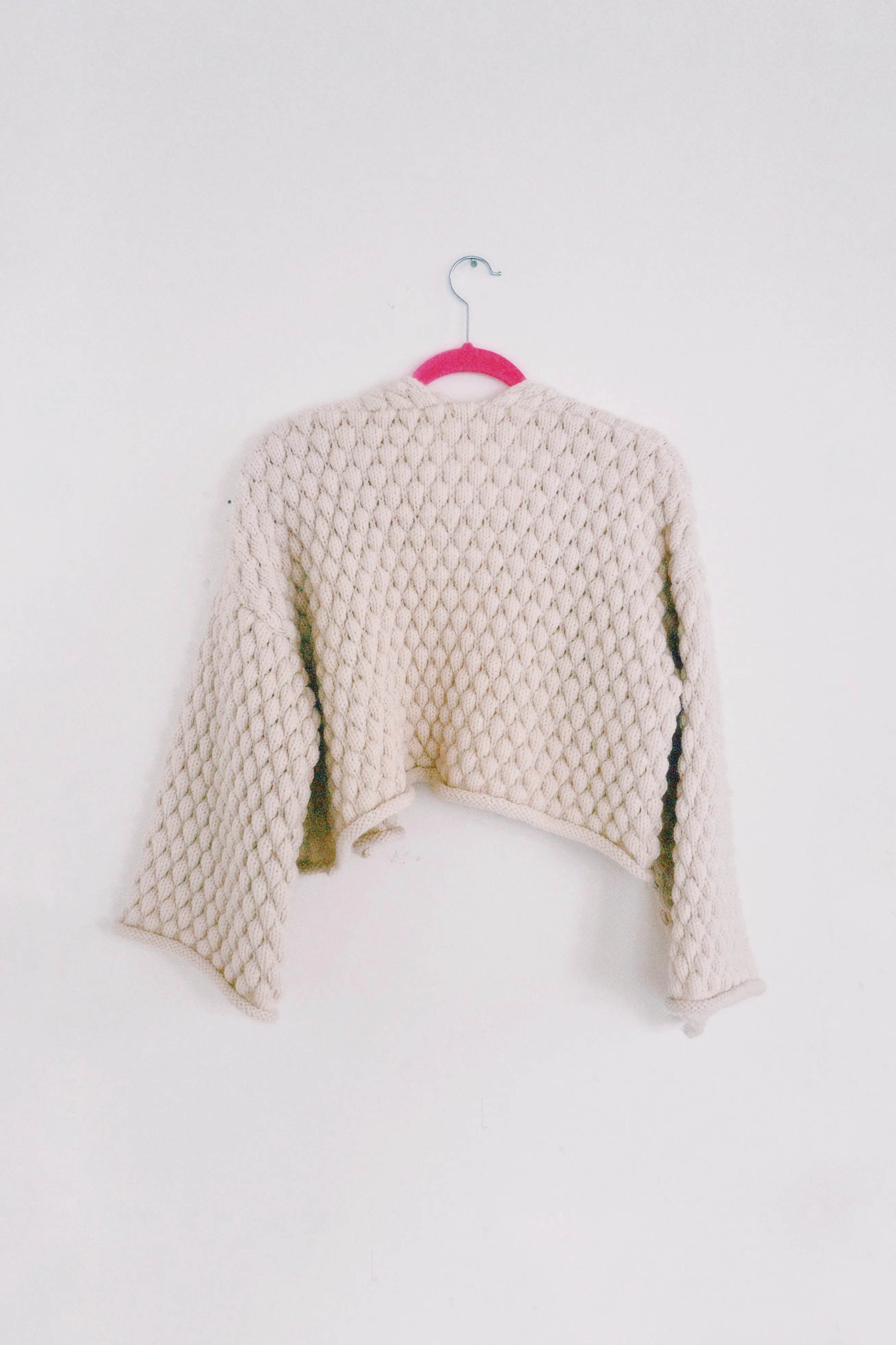 Ivory Bee Bubble Knit Jacket