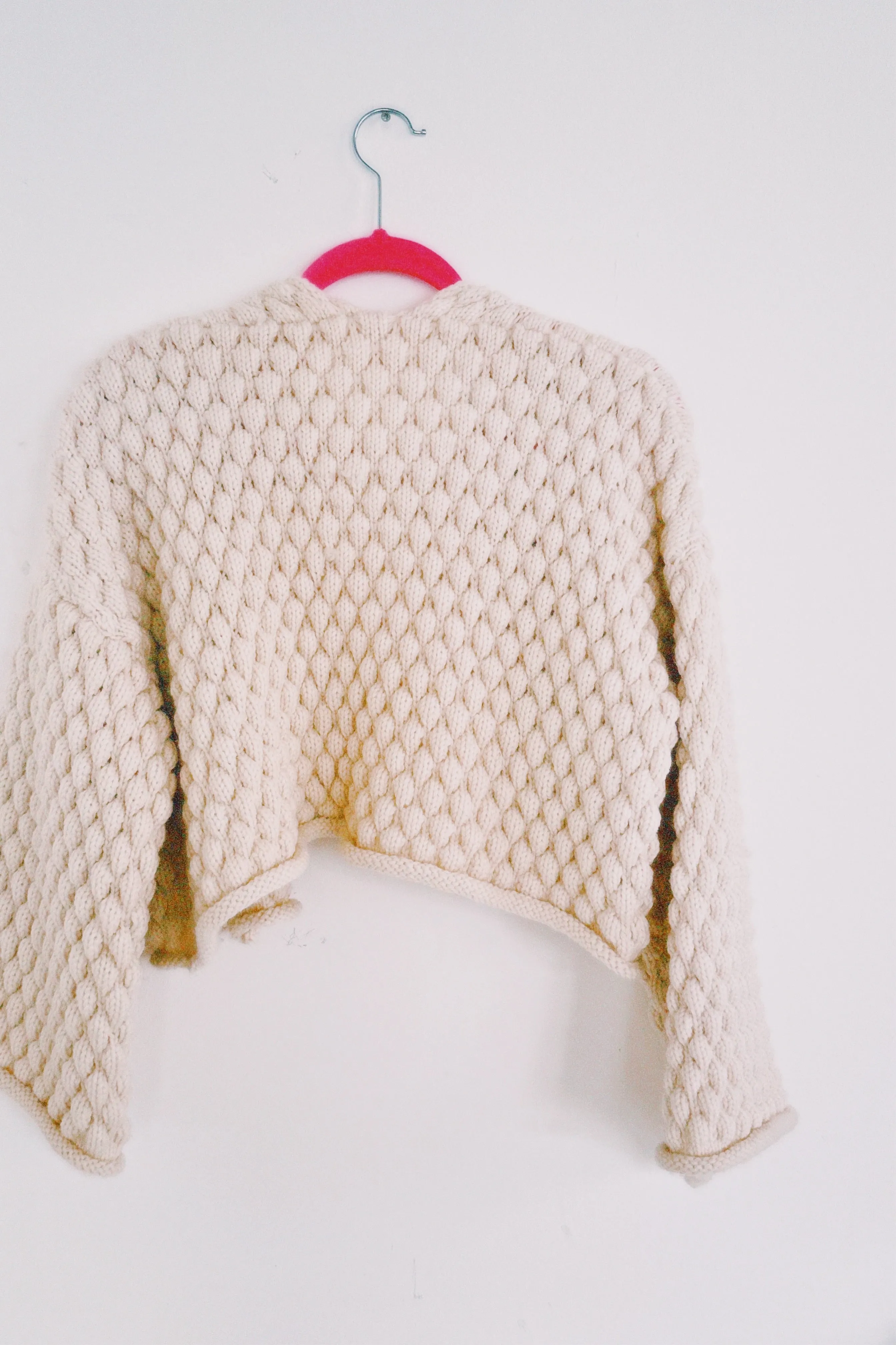 Ivory Bee Bubble Knit Jacket