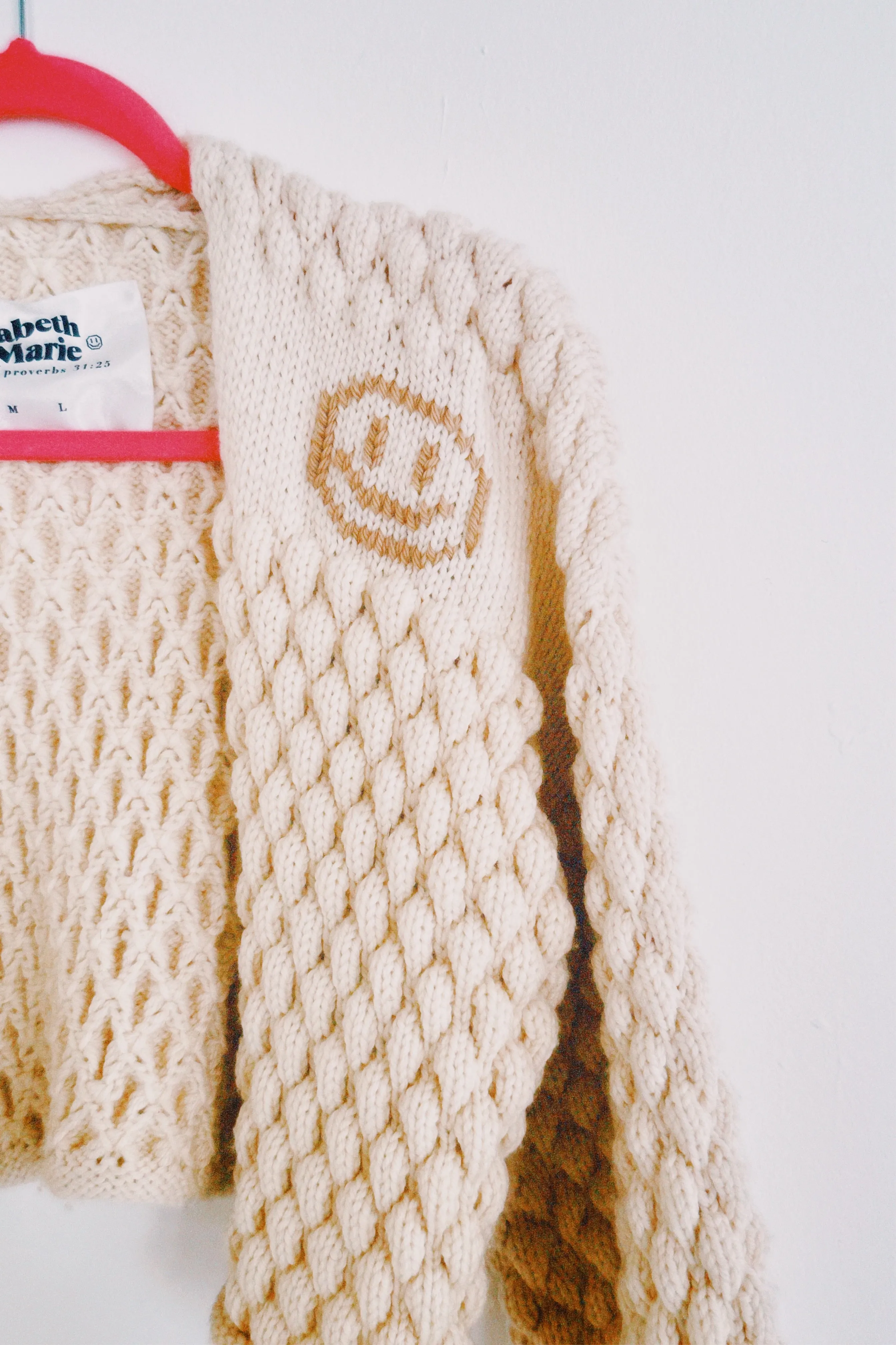 Ivory Bee Bubble Knit Jacket