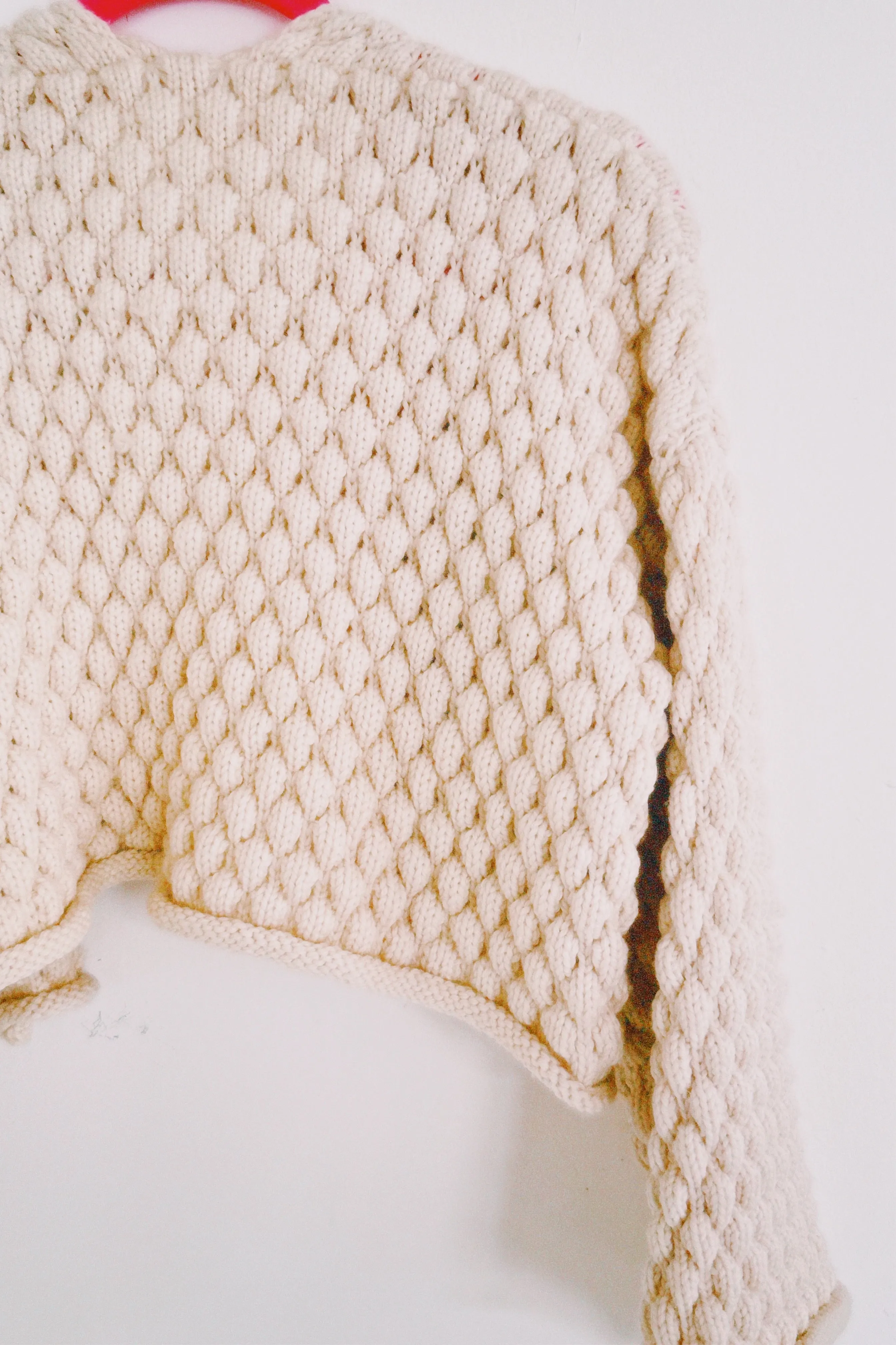 Ivory Bee Bubble Knit Jacket