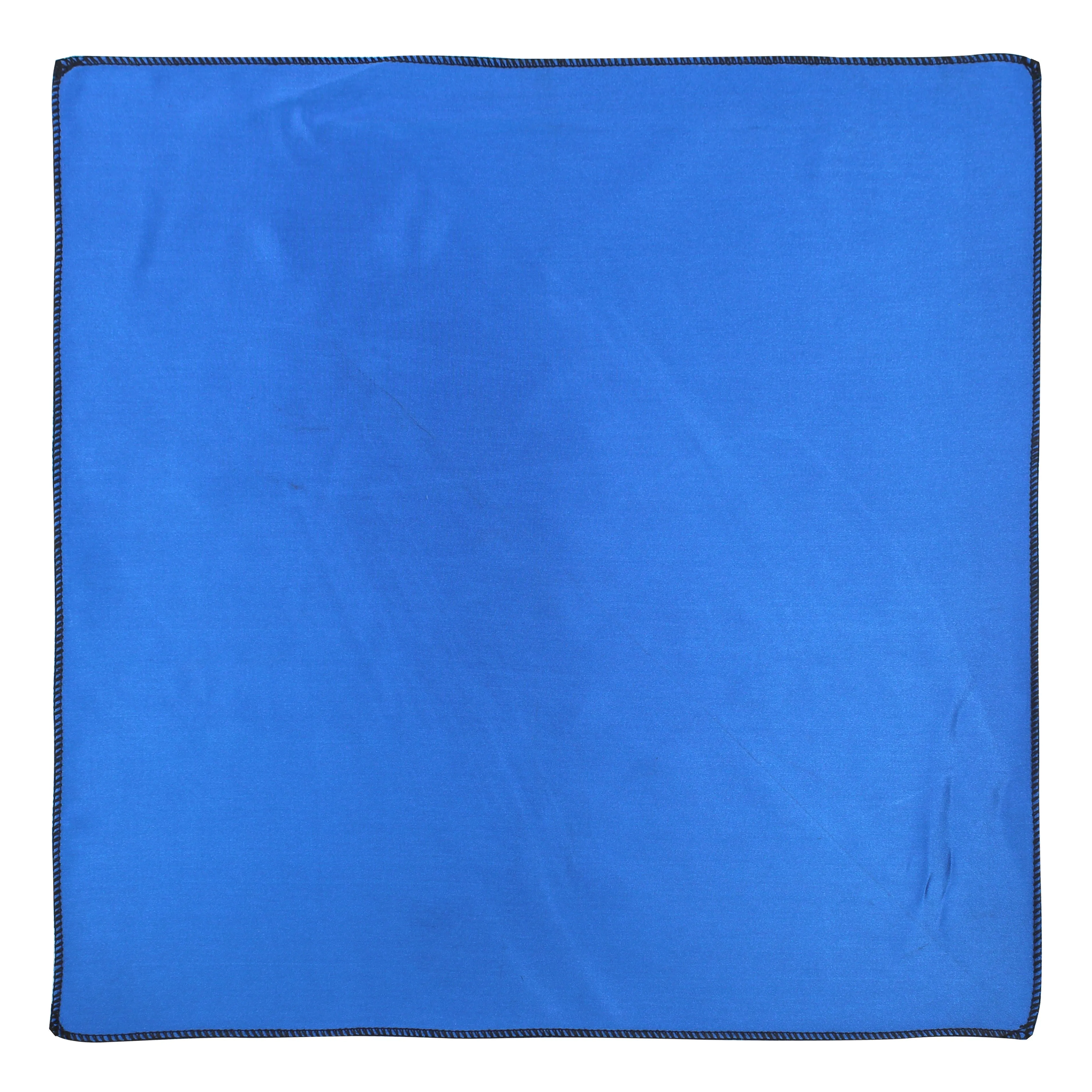 Kavove The Groovy Solid Blue Pocket Square