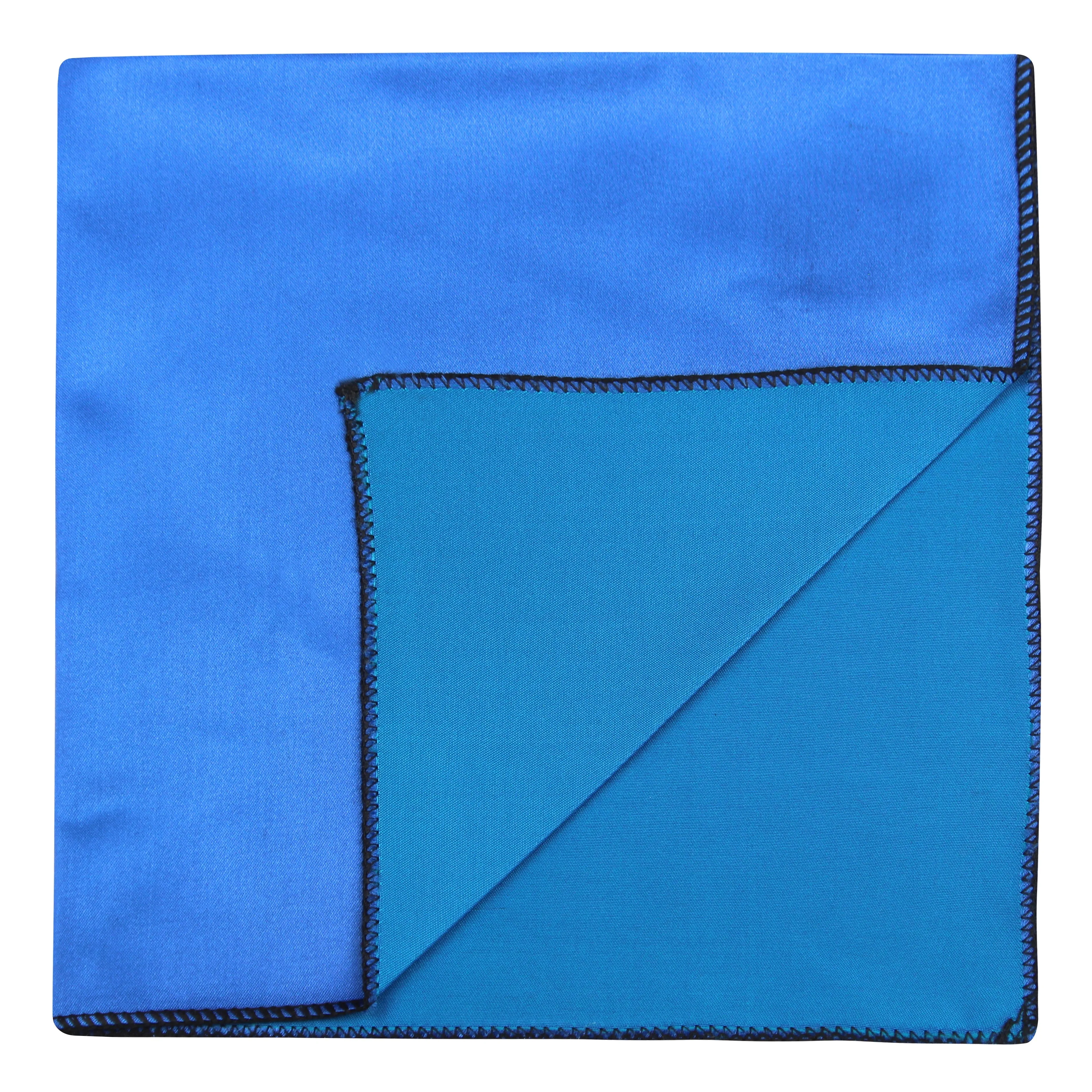 Kavove The Groovy Solid Blue Pocket Square