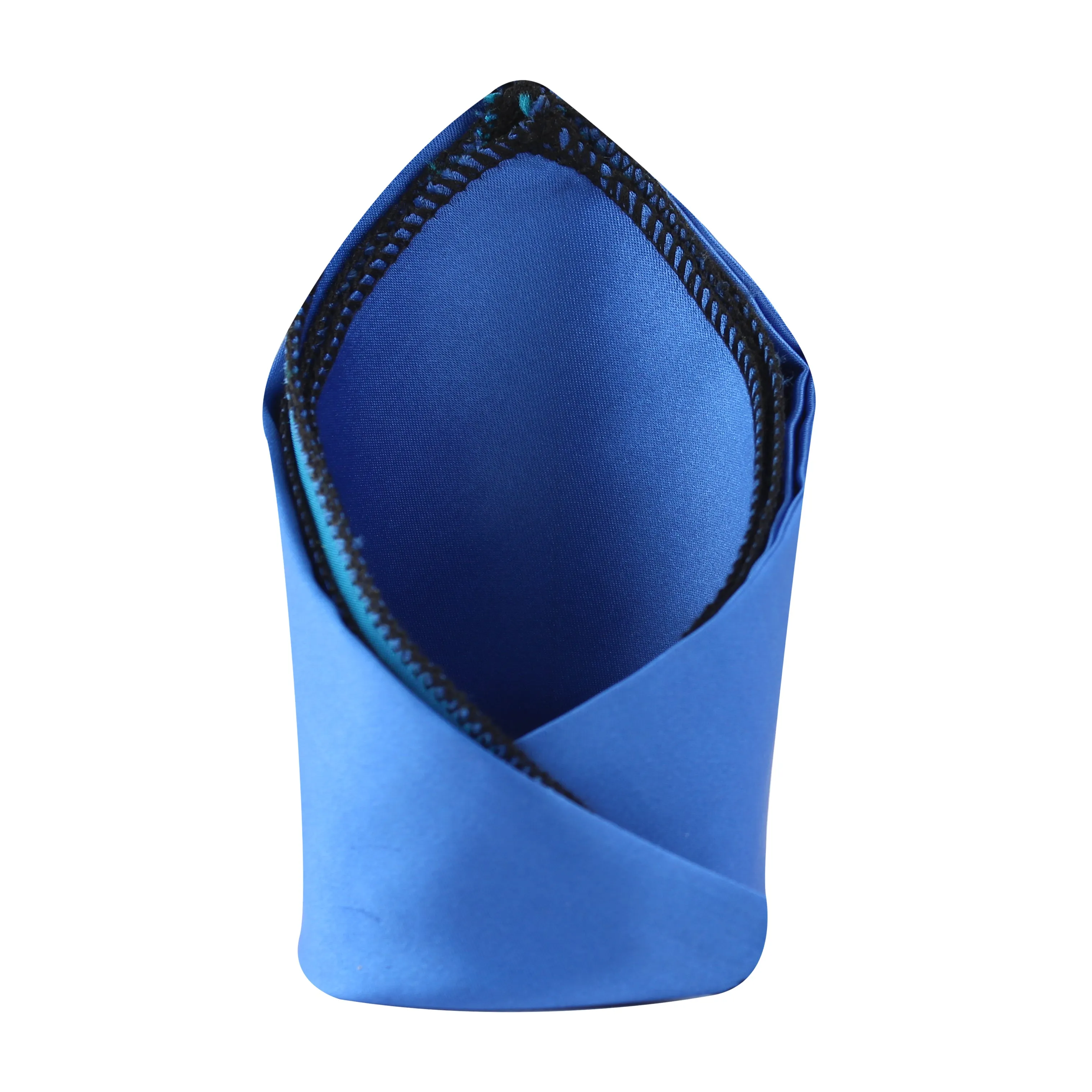 Kavove The Groovy Solid Blue Pocket Square