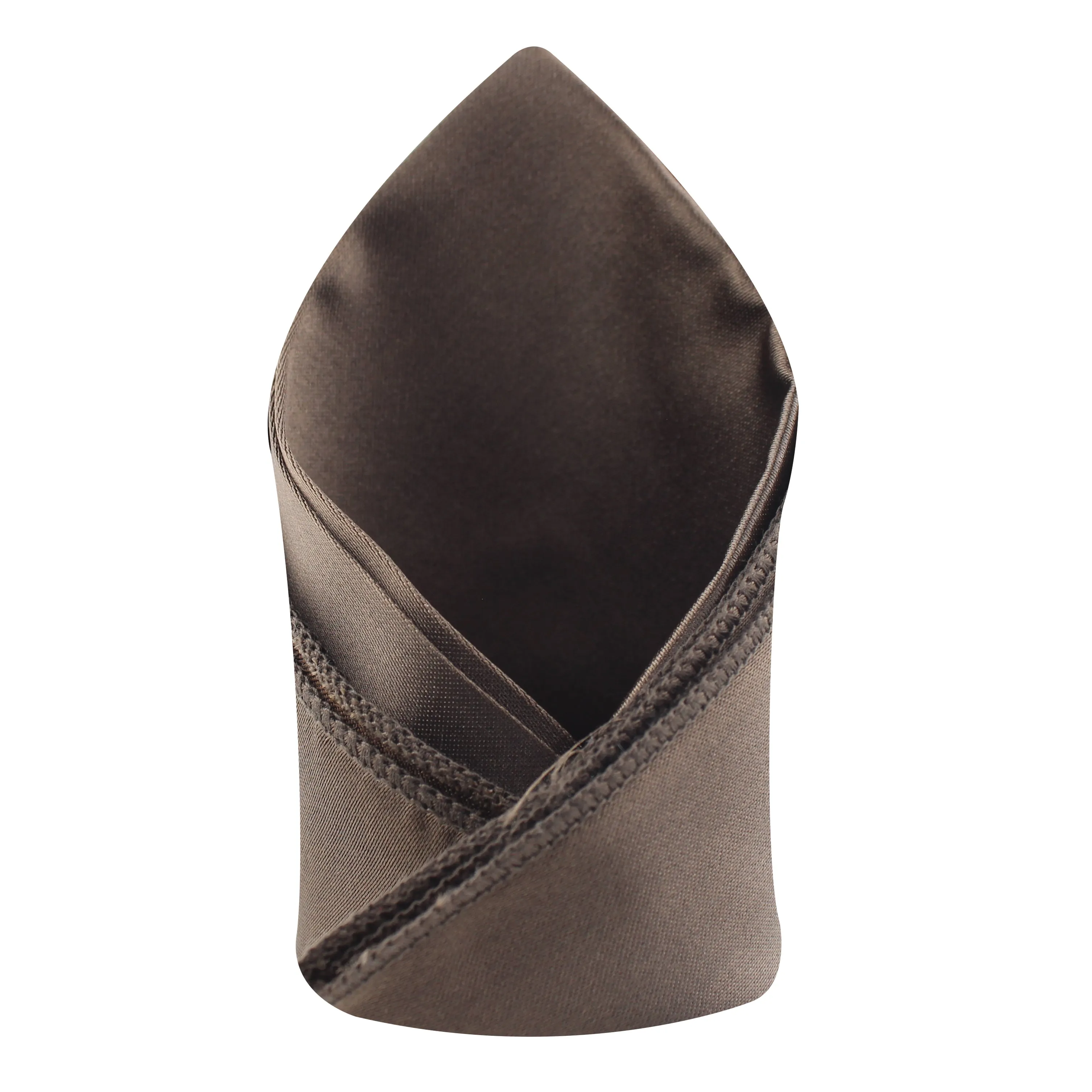 Kavove The Groovy Solid Brown Pocket Square