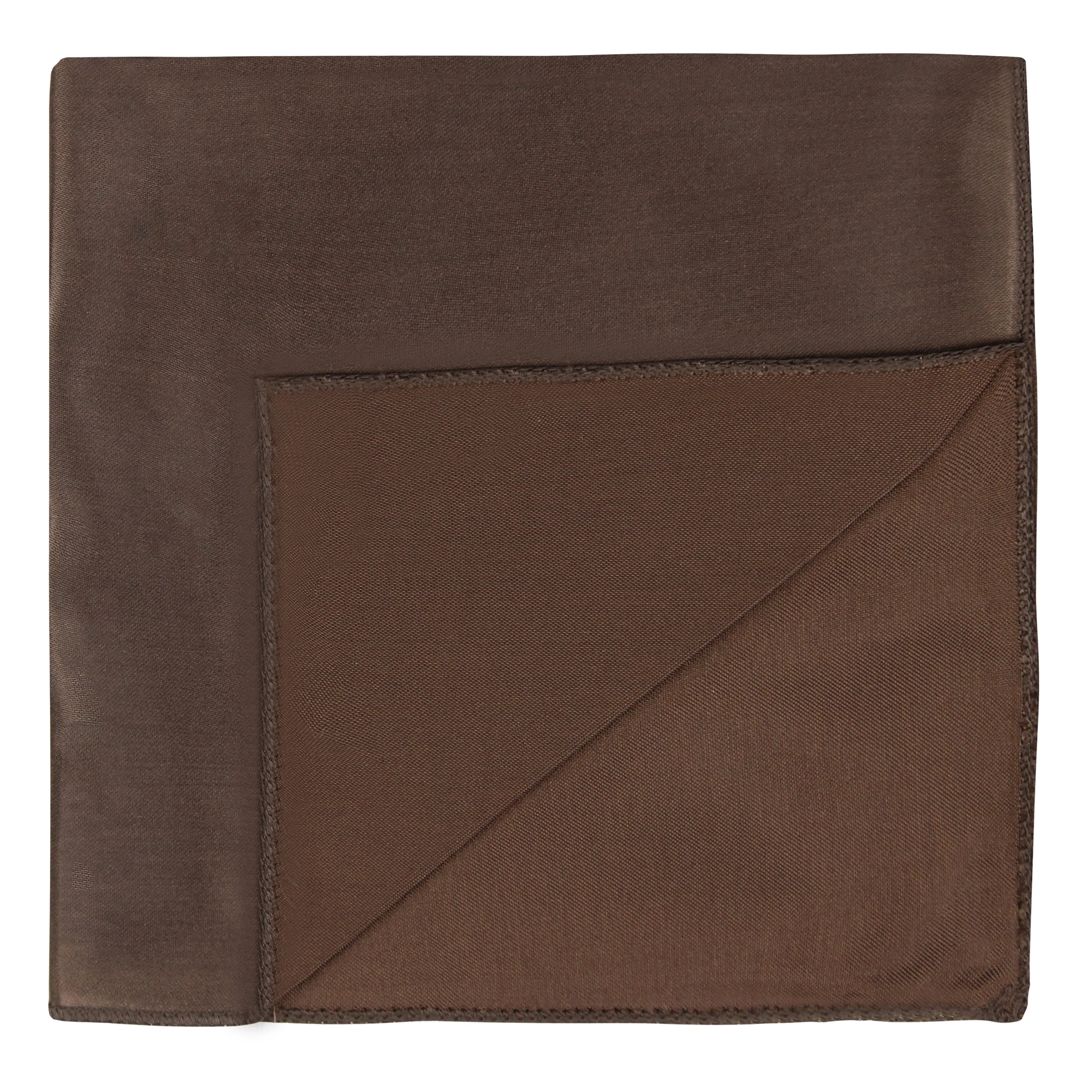 Kavove The Groovy Solid Brown Pocket Square