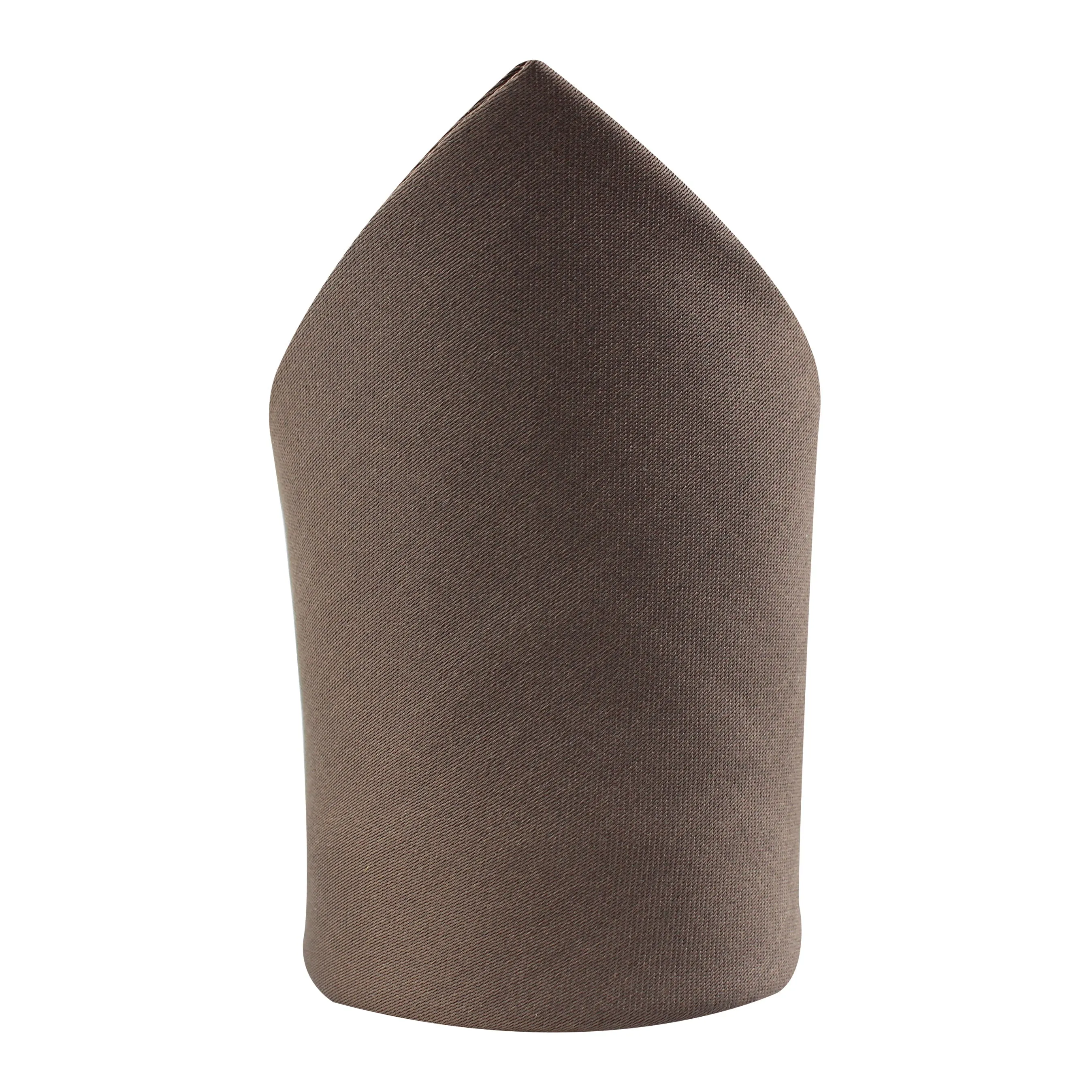 Kavove The Groovy Solid Brown Pocket Square