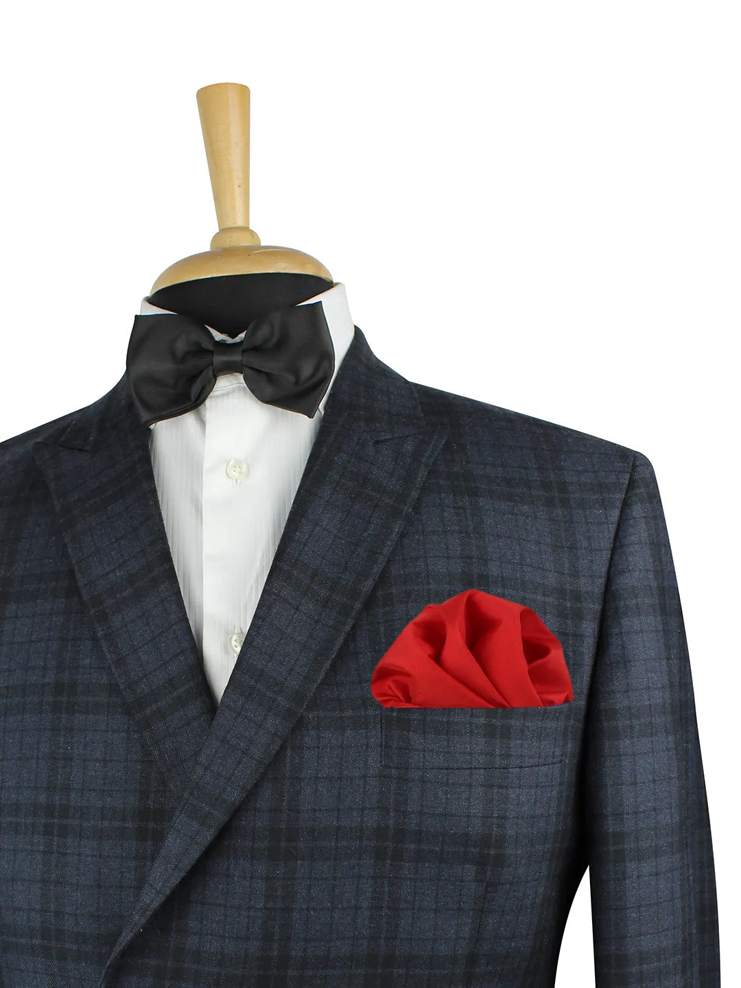 Kavove The Midnight Solid Red Pocket Square