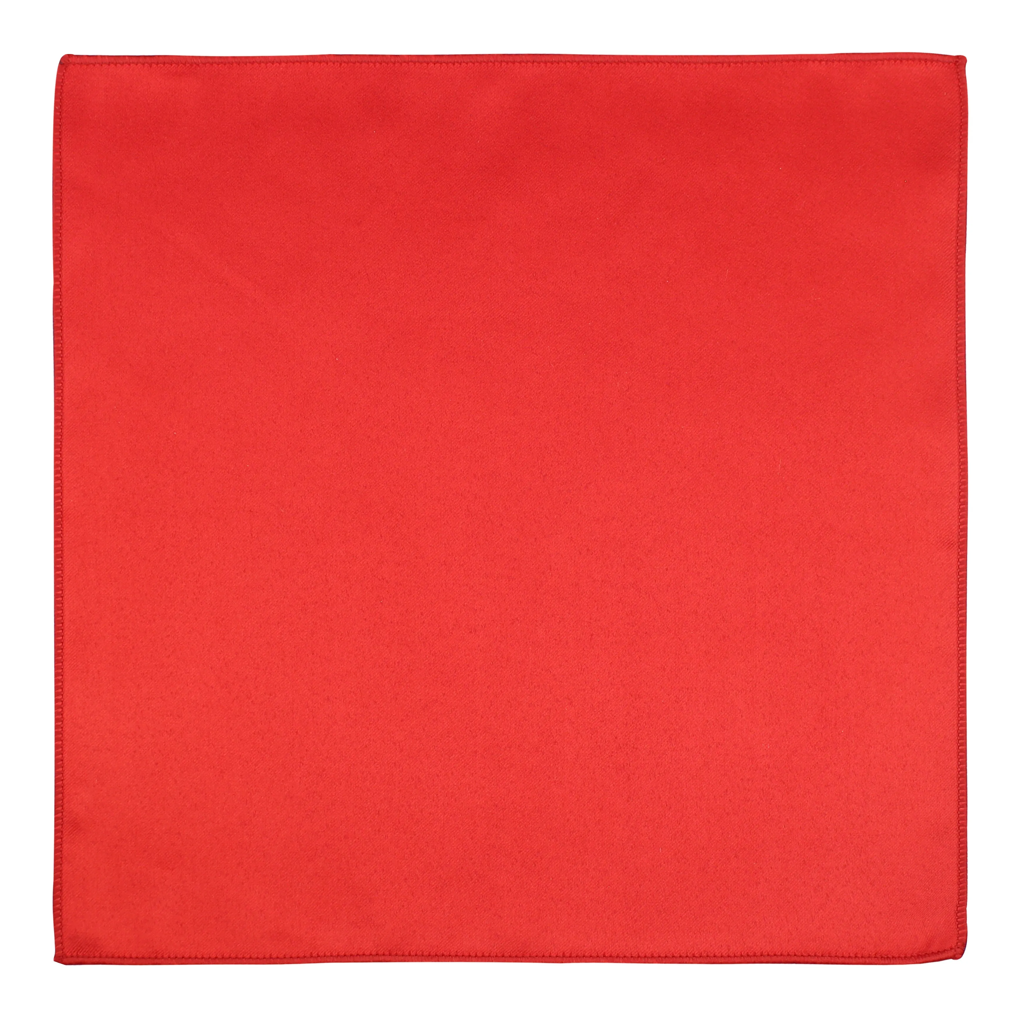 Kavove The Midnight Solid Red Pocket Square