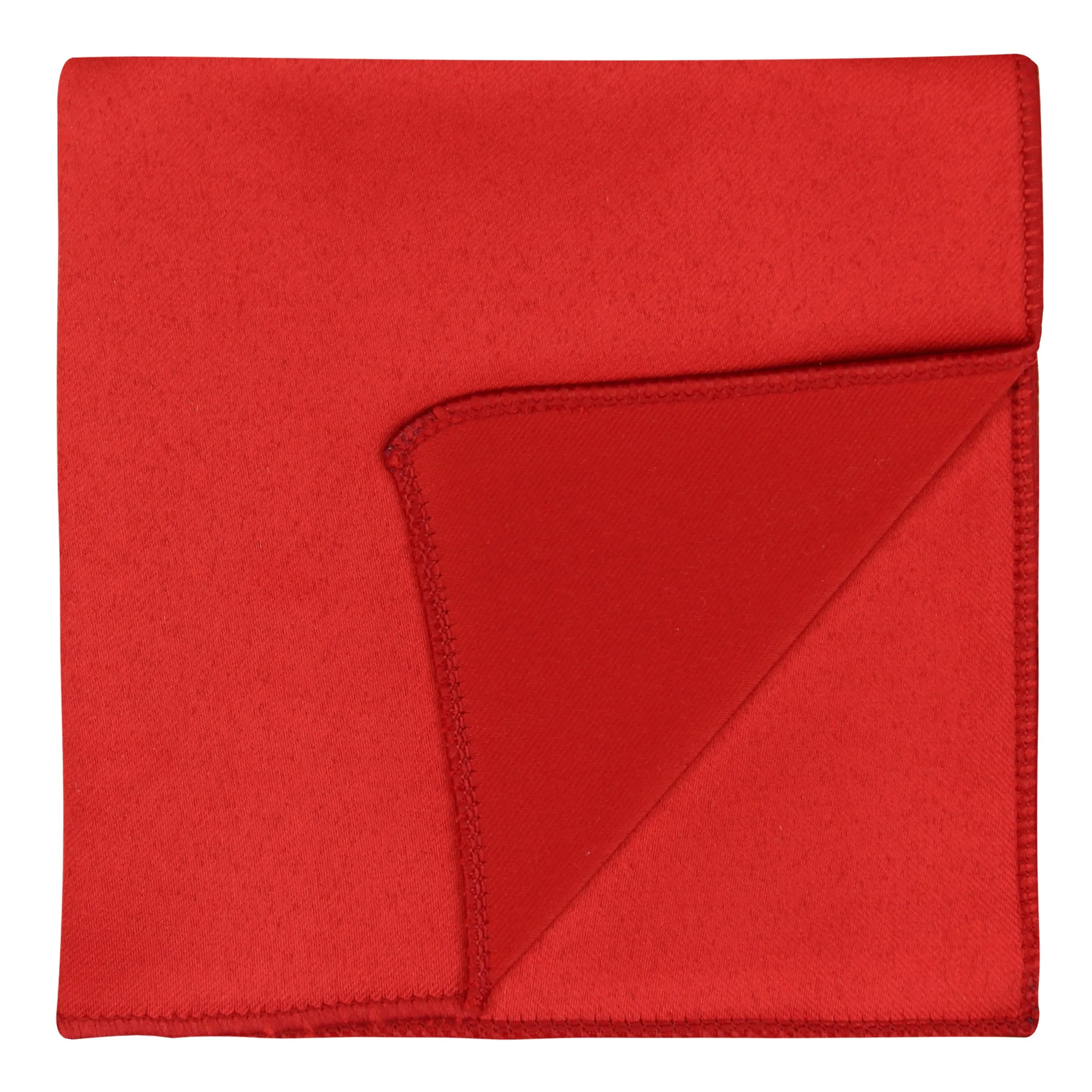 Kavove The Midnight Solid Red Pocket Square