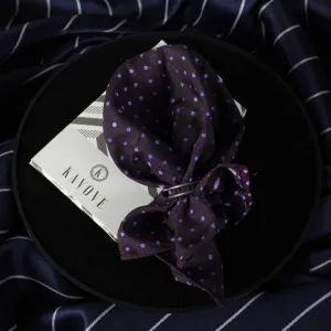 Kavove The Polka Abstract Fusion Purple Pocket Square For Men