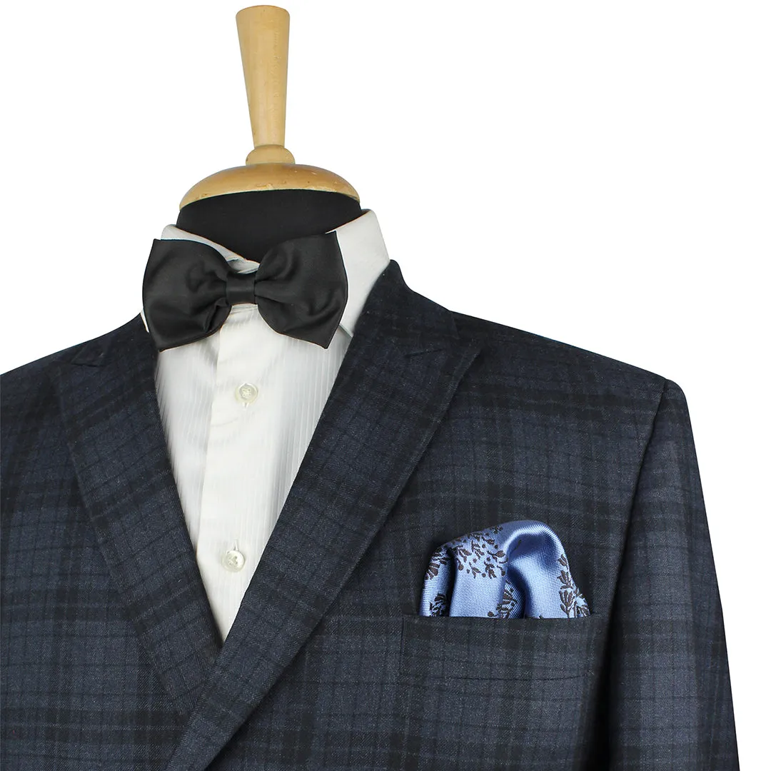 Kavove The Twining Paisley Blue Pocket Square