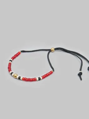 Kobashi Studio 5mm Traditional Beads Bracelet Red/Black