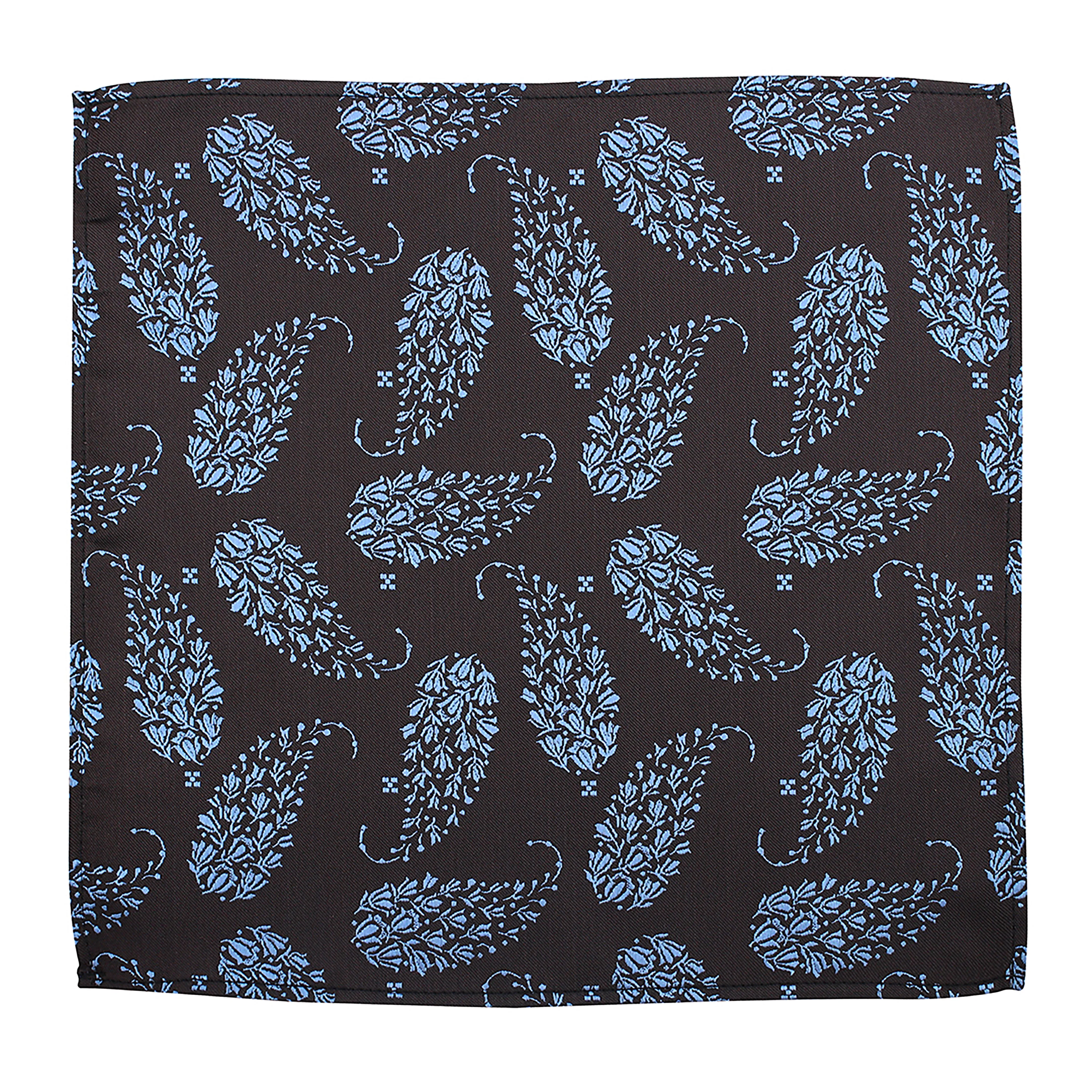 Kovove Black Floral Pocket Square For Men