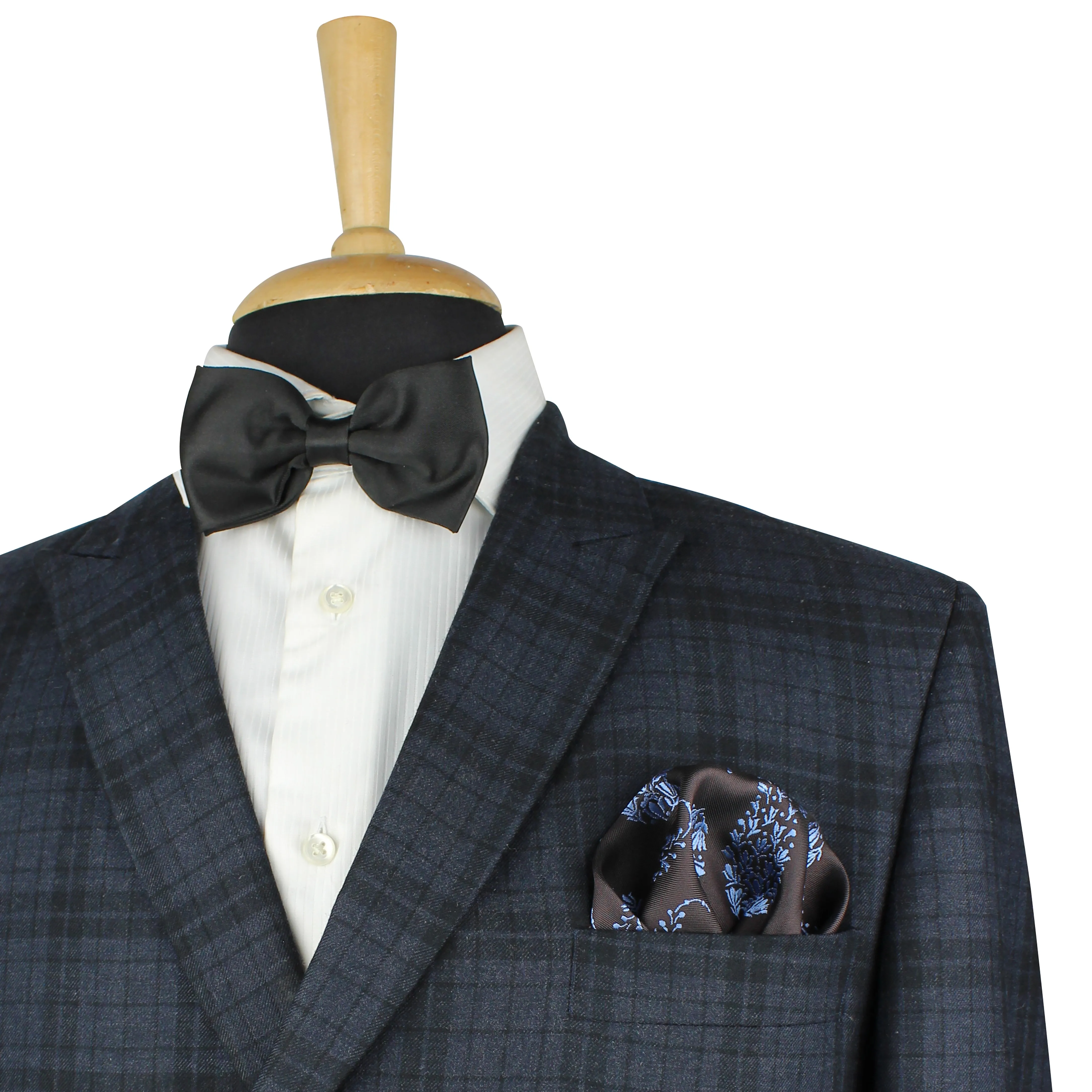 Kovove Black Floral Pocket Square For Men