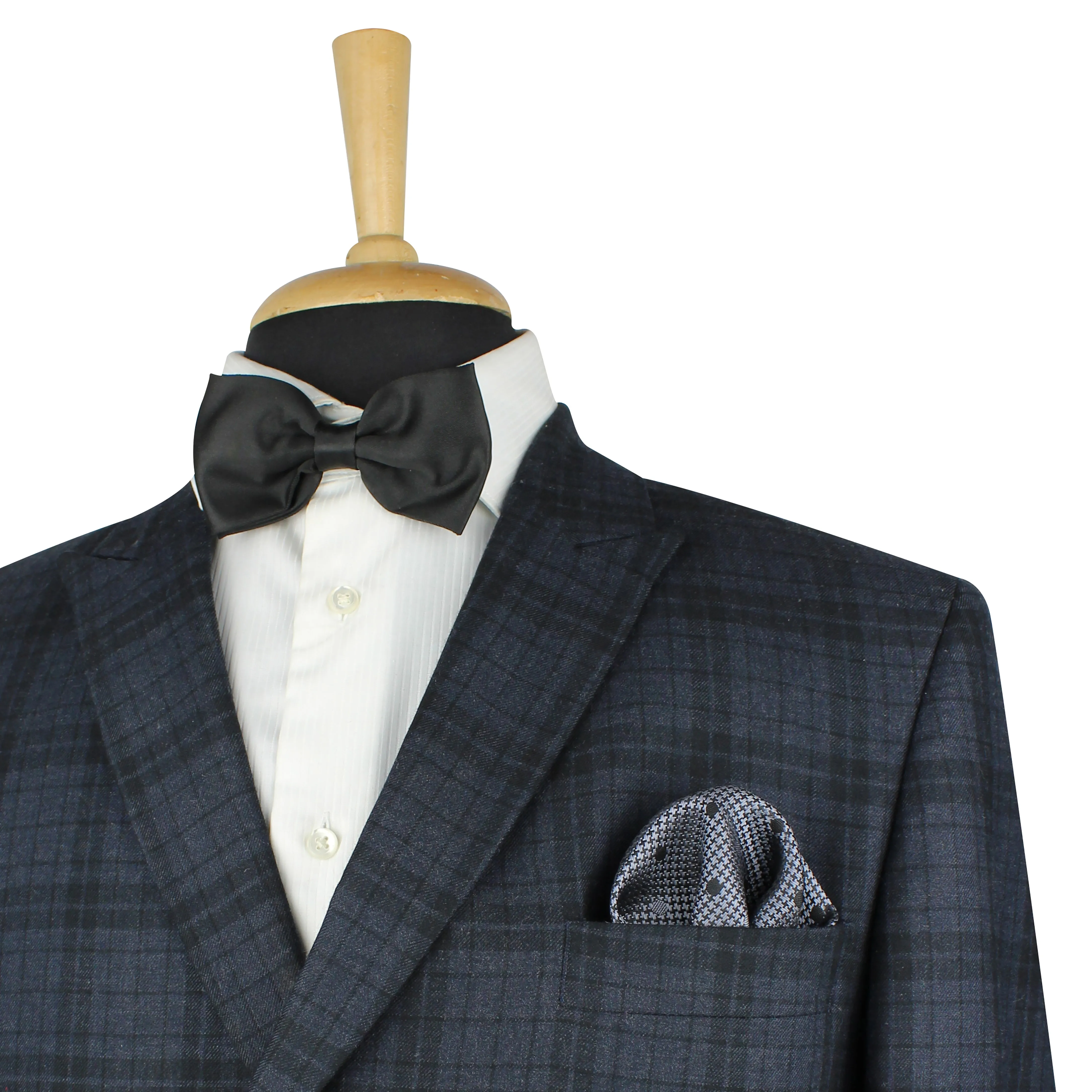 Kovove Black Polka Dot Pocket Square For Men