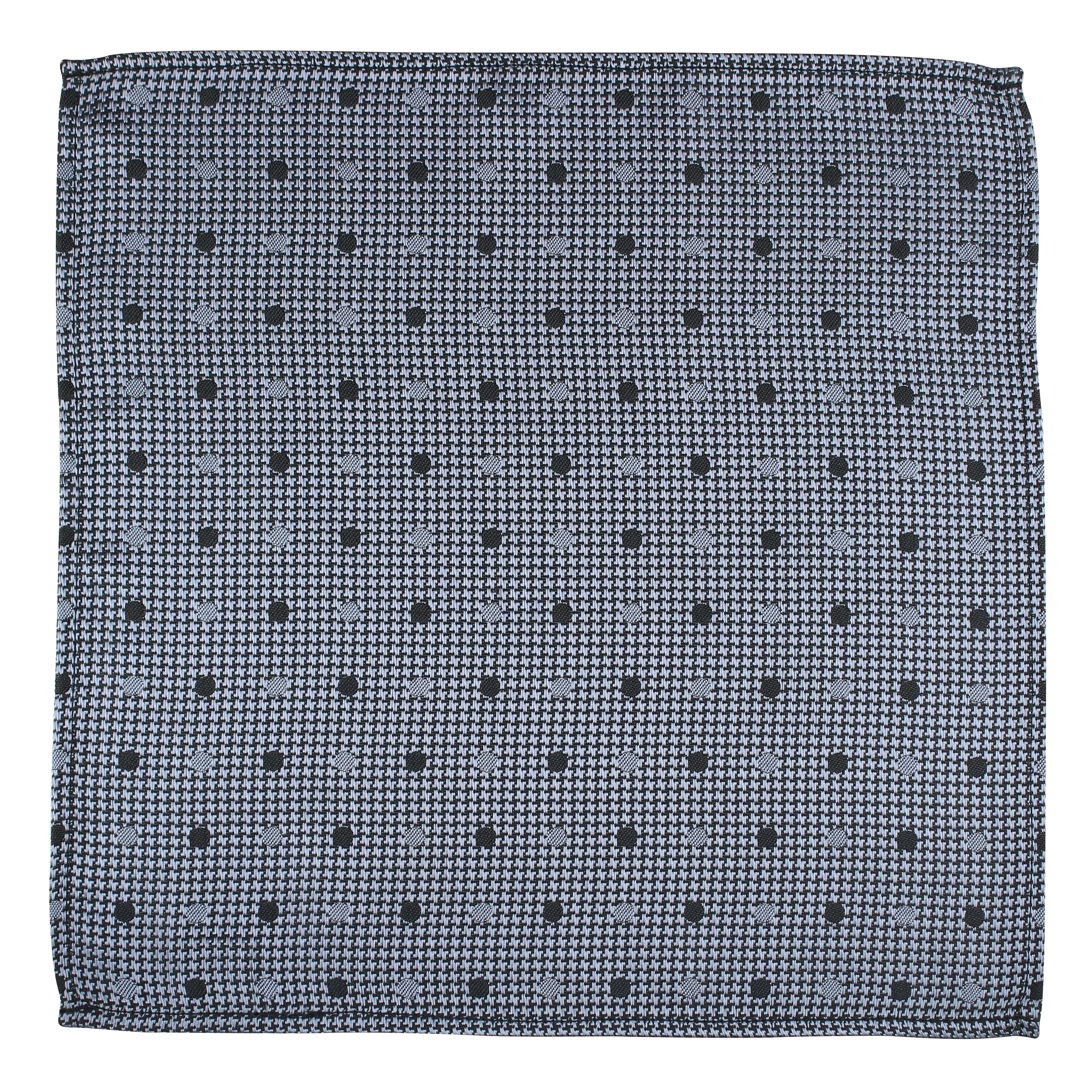 Kovove Black Polka Dot Pocket Square For Men