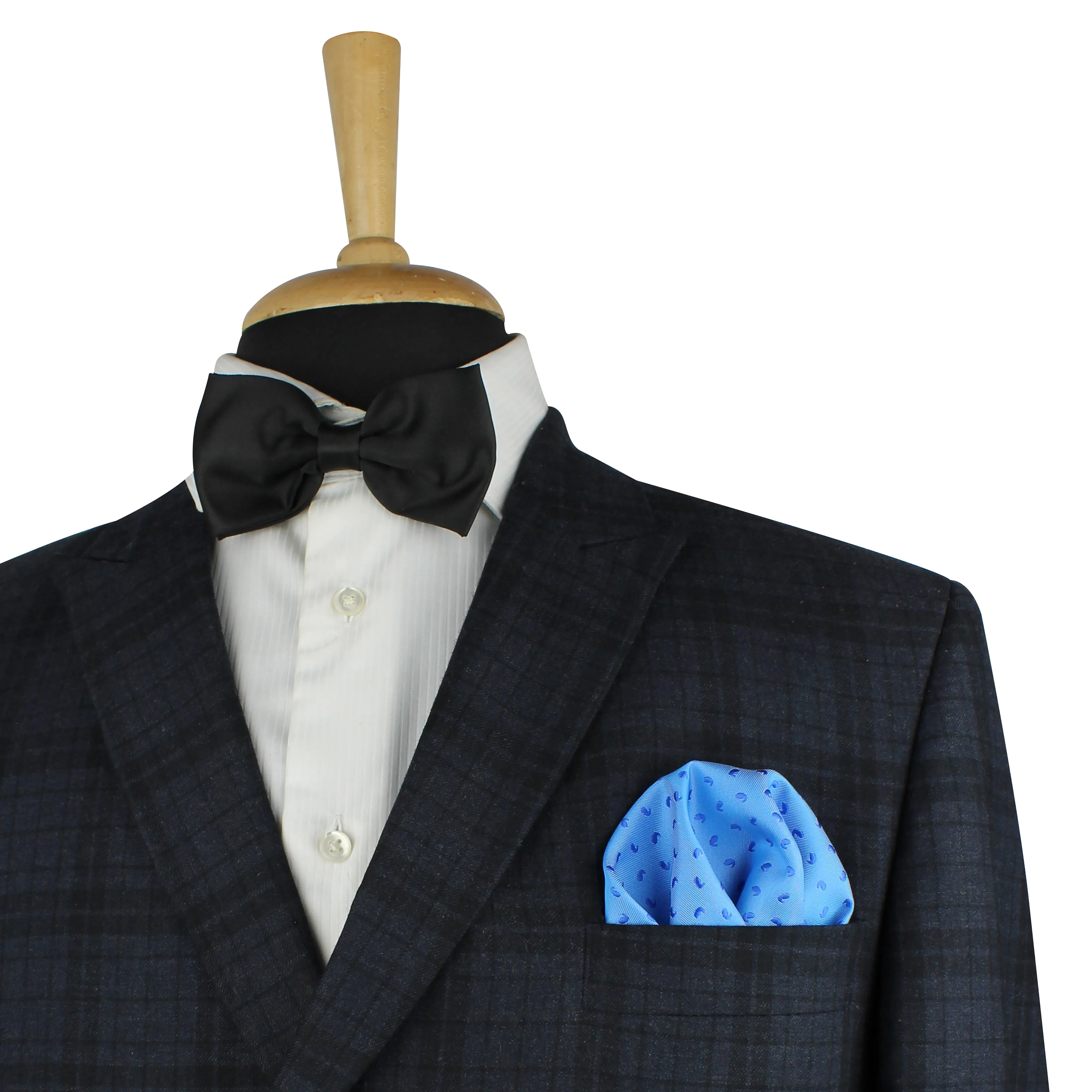 Kovove Blue Abstract Pocket Square For Men