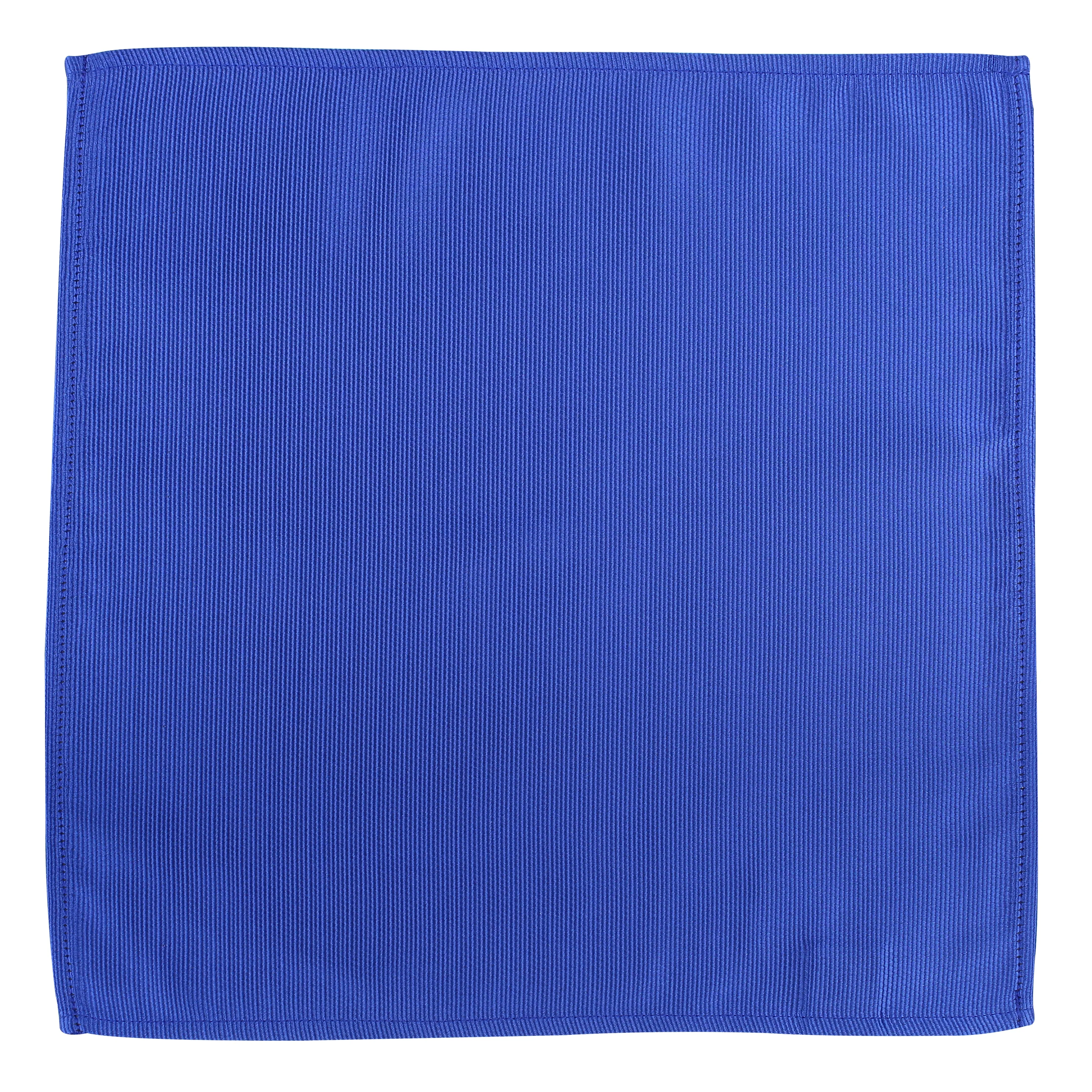 Kovove Blue Solid Pocket Square For Men