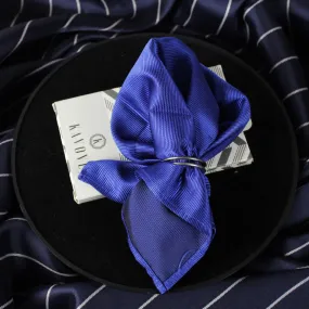 Kovove Blue Solid Pocket Square For Men