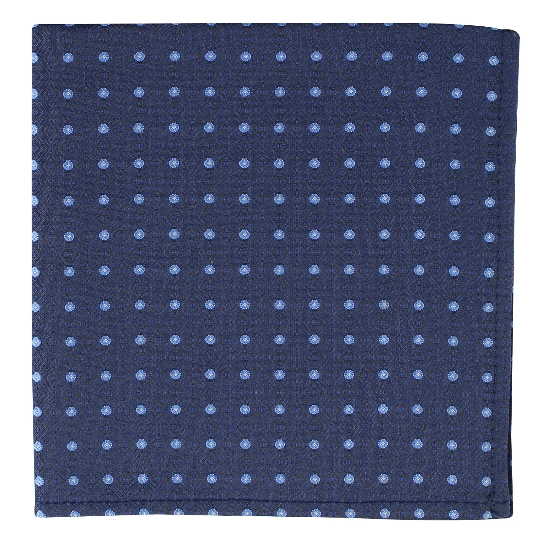 Kovove Classy Blue Polka Dot Pocket Square For Men