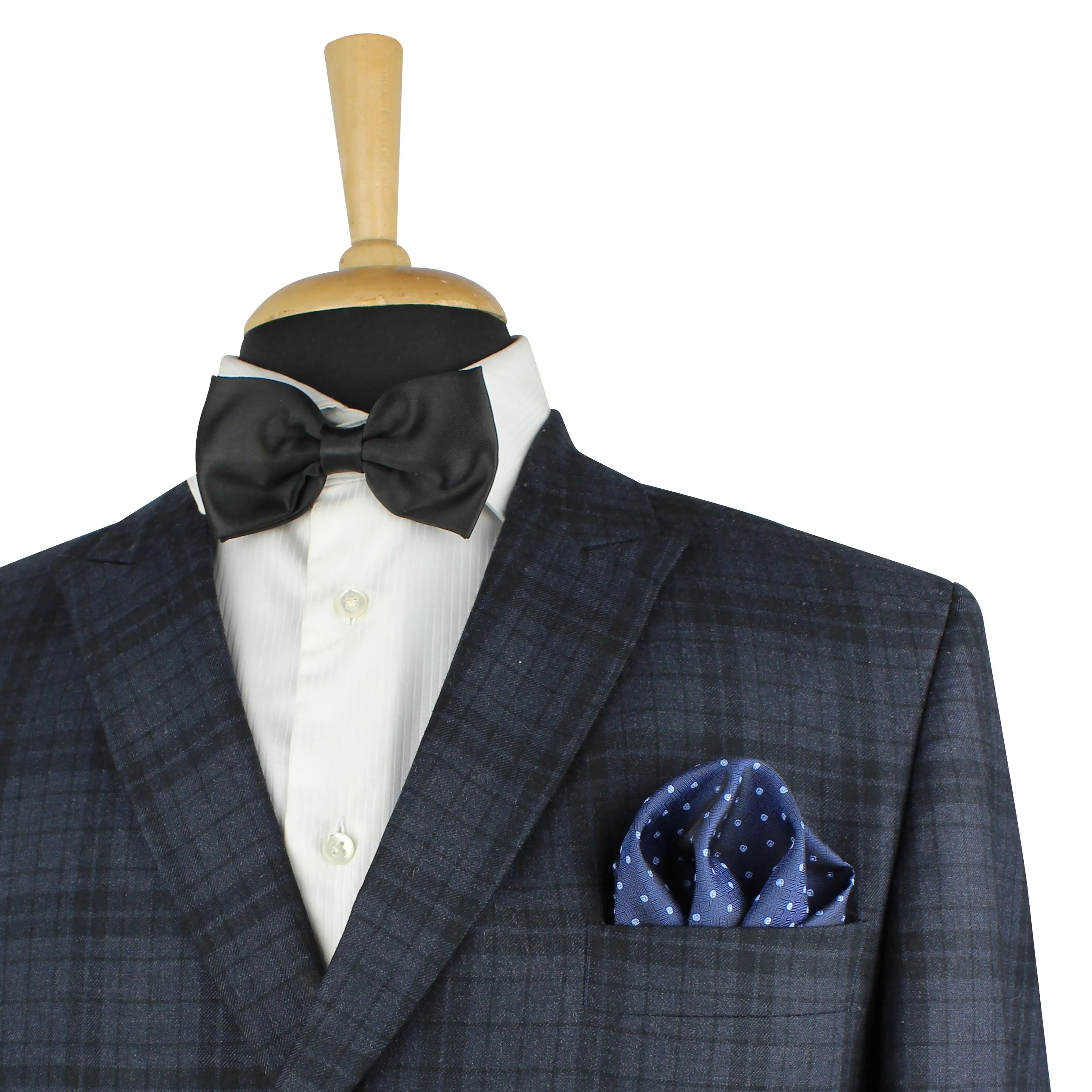 Kovove Classy Blue Polka Dot Pocket Square For Men