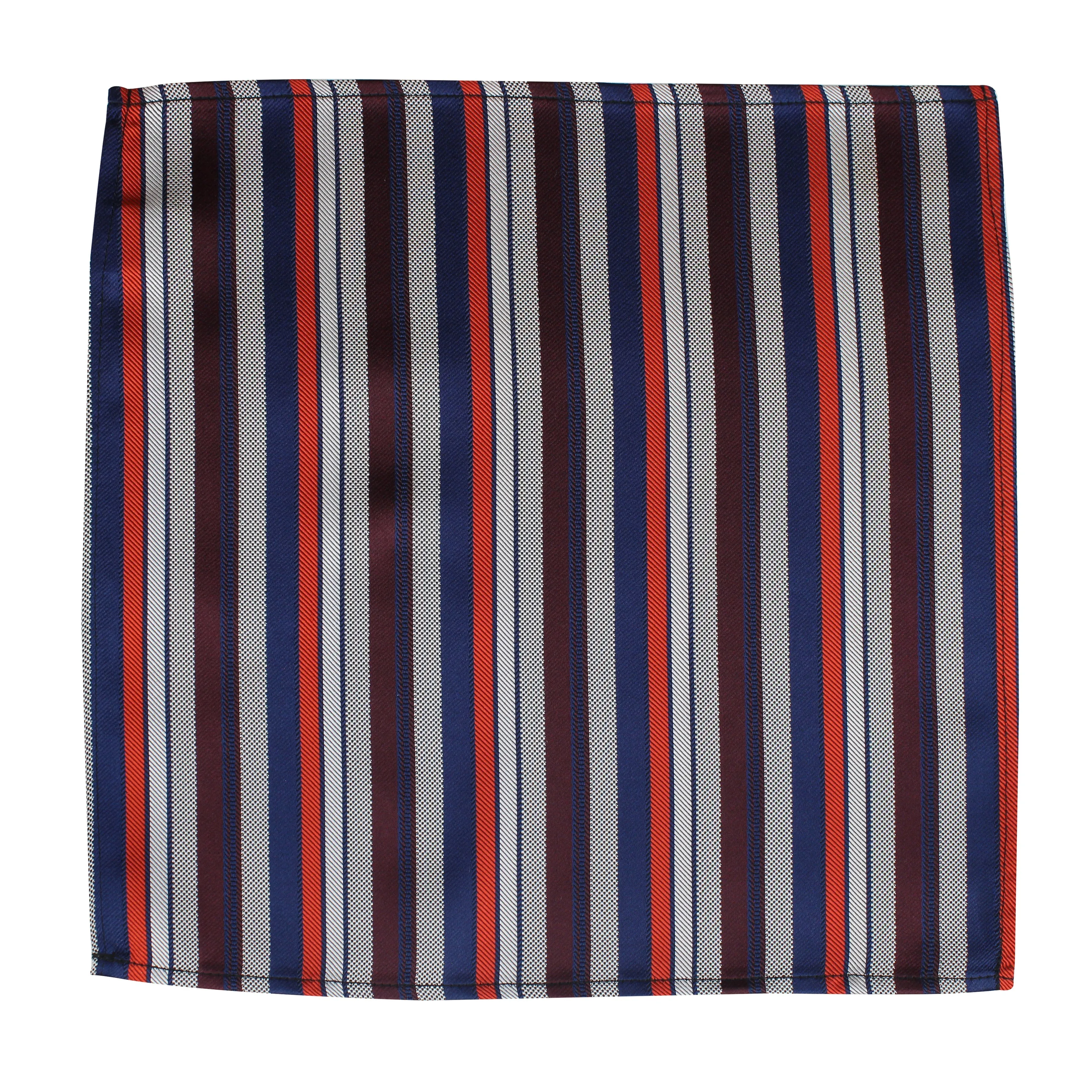 Kovove Classy Blue Striped Pocket Square For Men