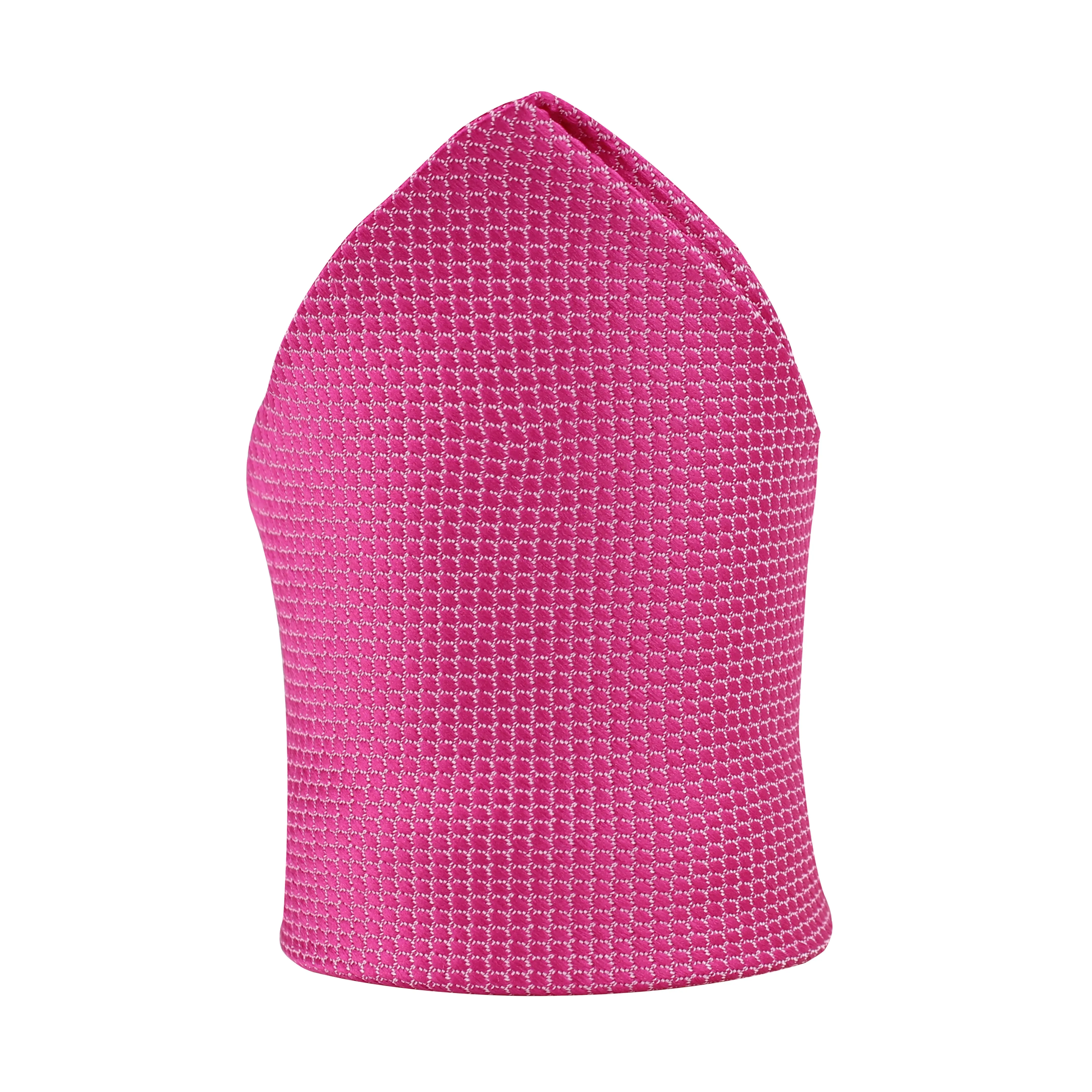 Kovove Classy Pink Checkered Pocket Square For Men