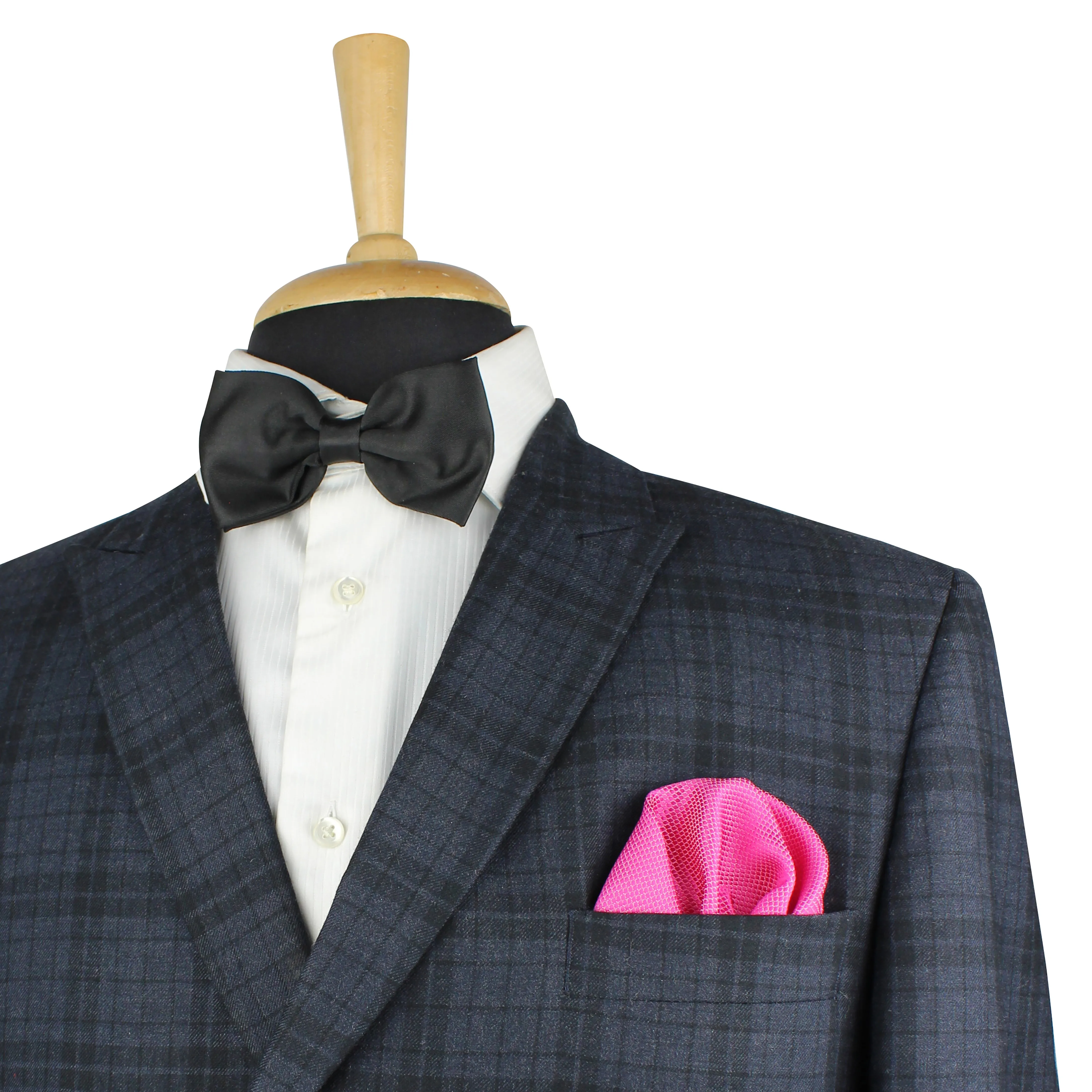 Kovove Classy Pink Checkered Pocket Square For Men