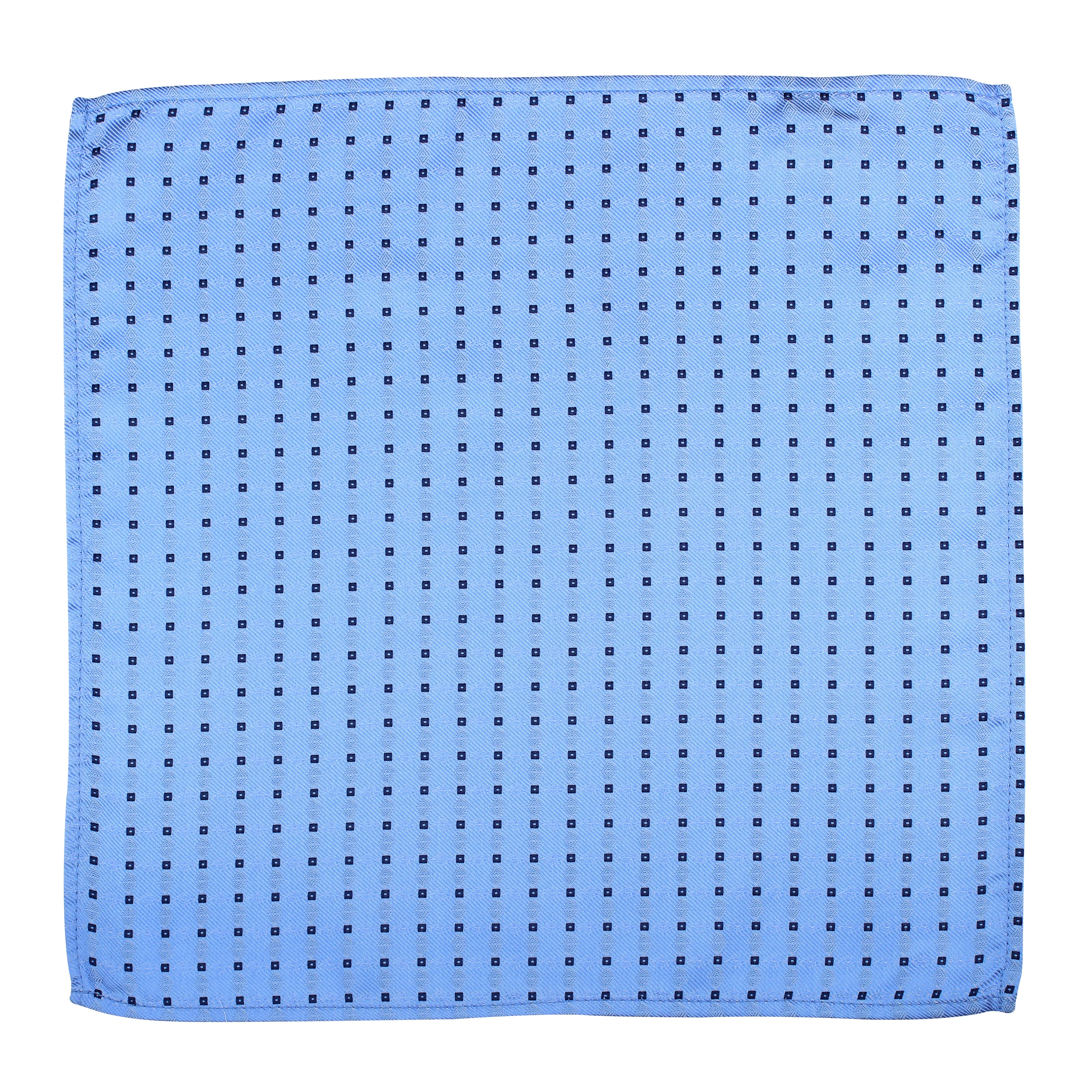 Kovove Cyan Checkered Pocket Square For Men