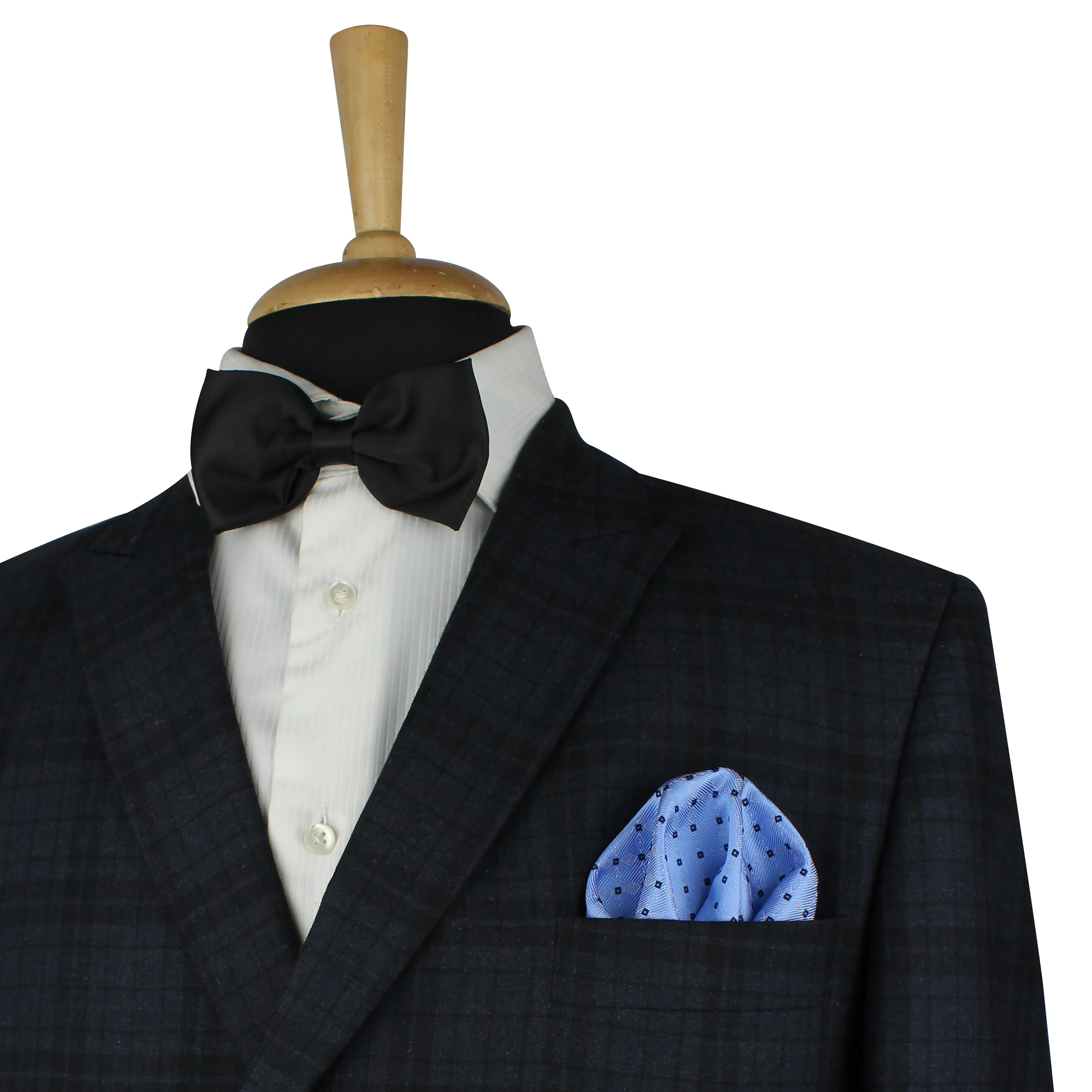 Kovove Cyan Checkered Pocket Square For Men