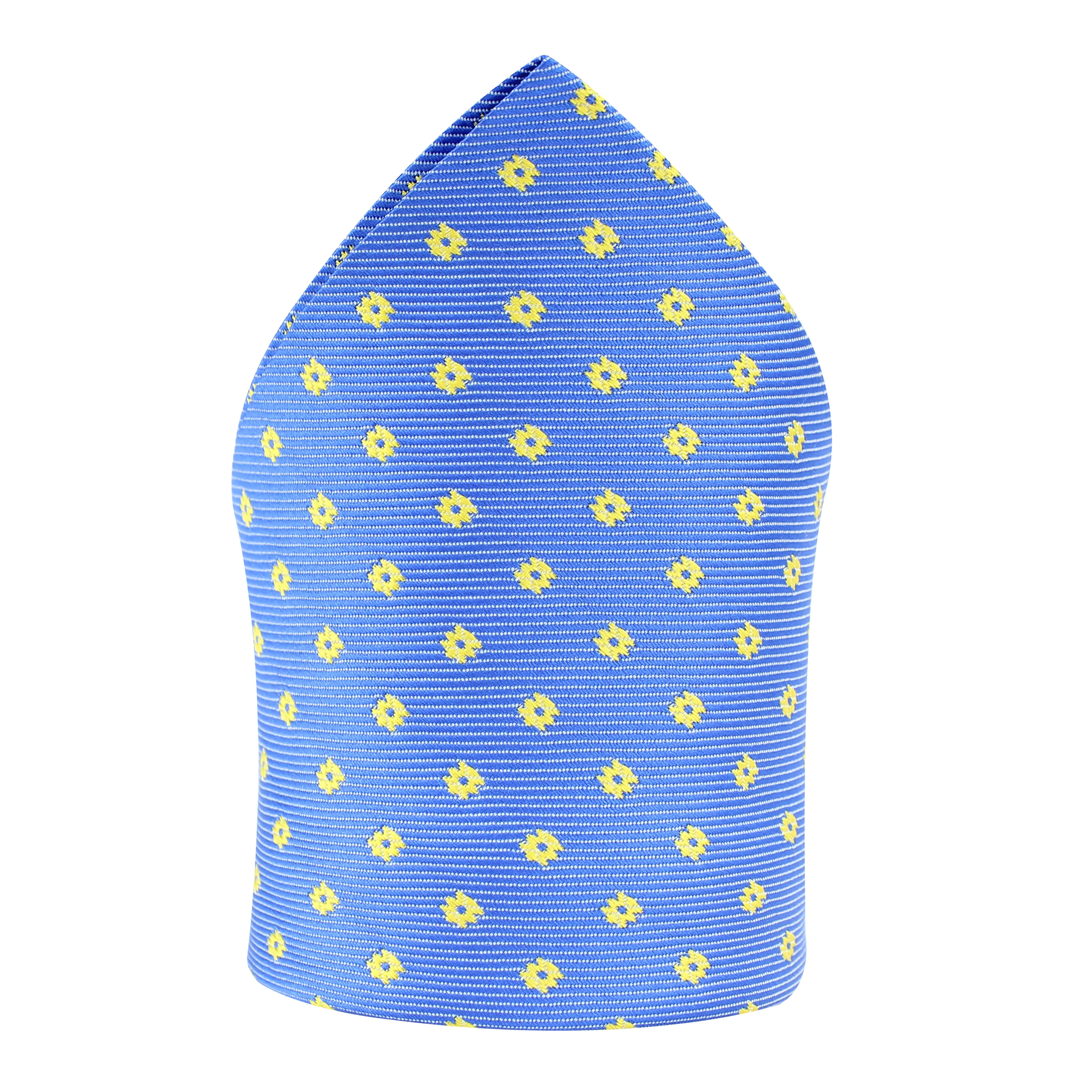 Kovove Elegant Blue Polka Dot Pocket Square For Men