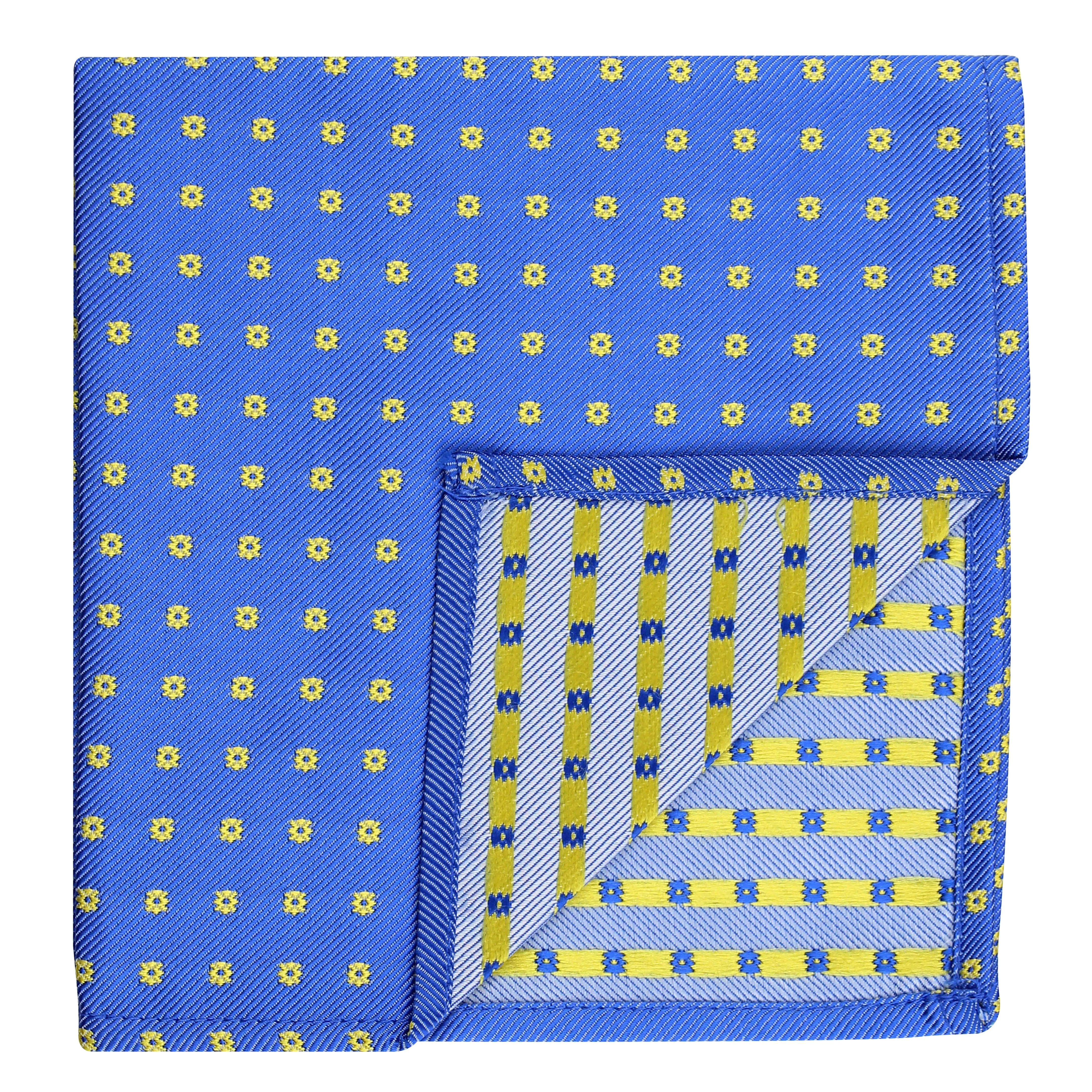 Kovove Elegant Blue Polka Dot Pocket Square For Men