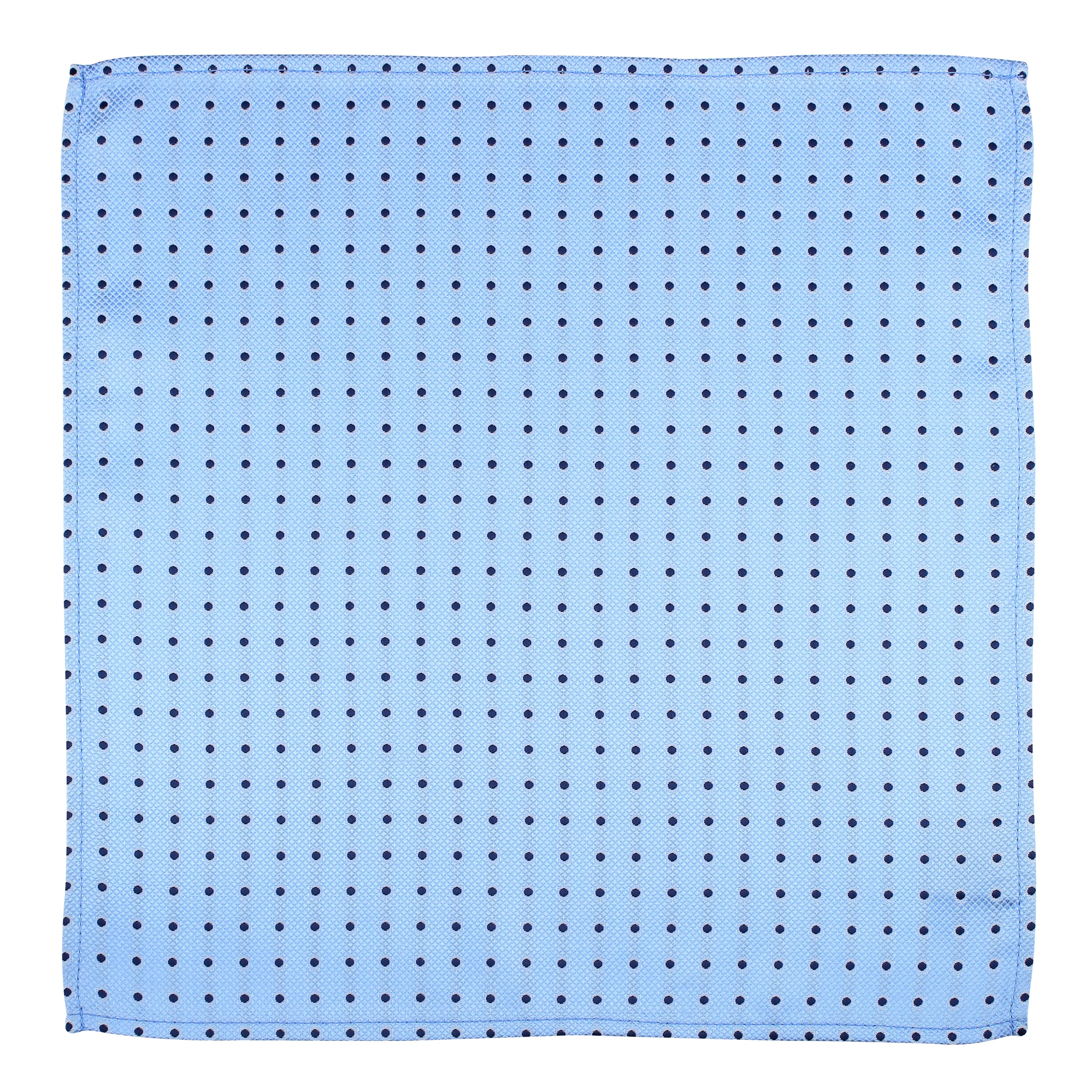 Kovove Elegant Cyan Polka Dot Pocket Square For Men