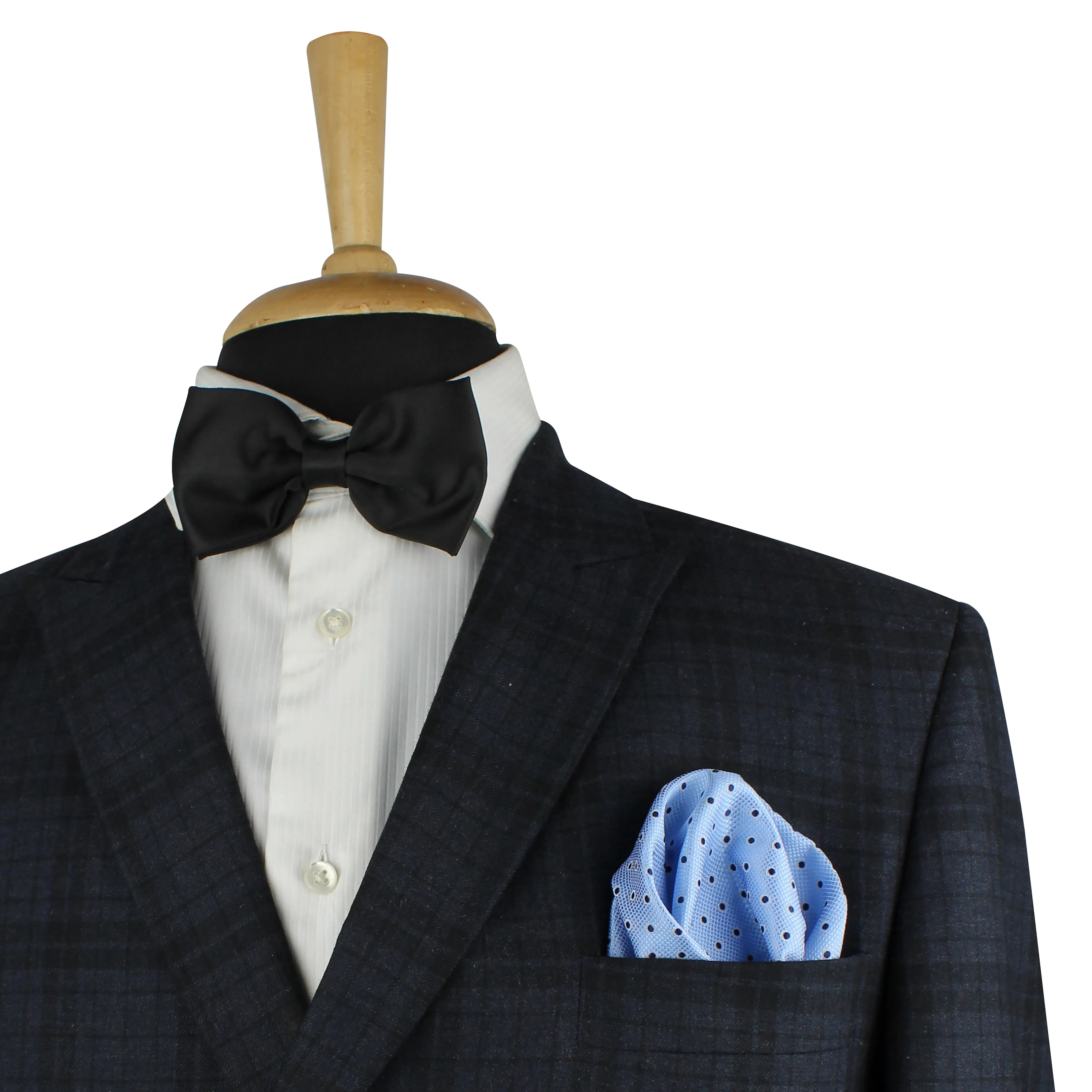 Kovove Elegant Cyan Polka Dot Pocket Square For Men