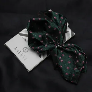 Kovove Elegant Green Floral Pocket Square For Men