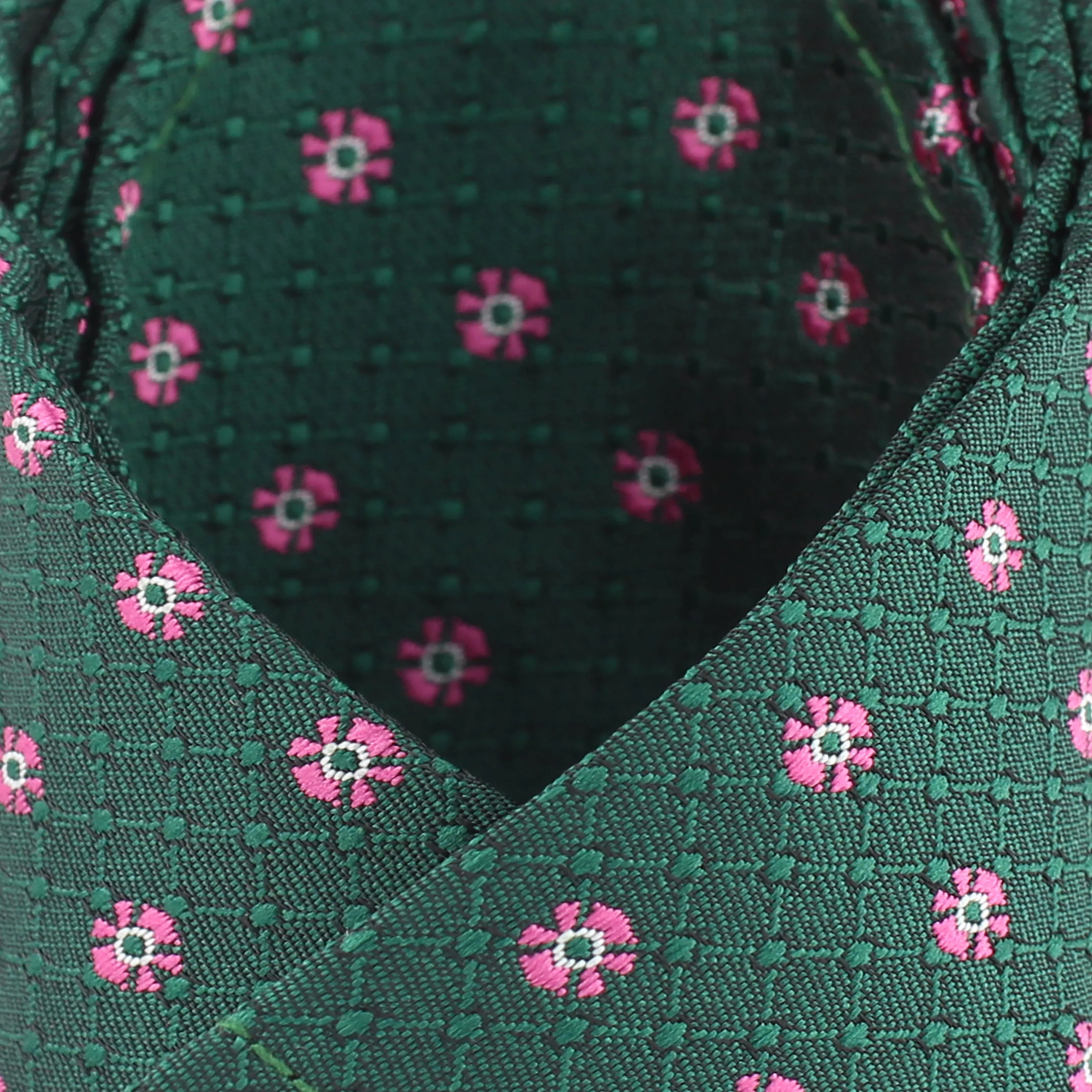 Kovove Elegant Green Floral Pocket Square For Men