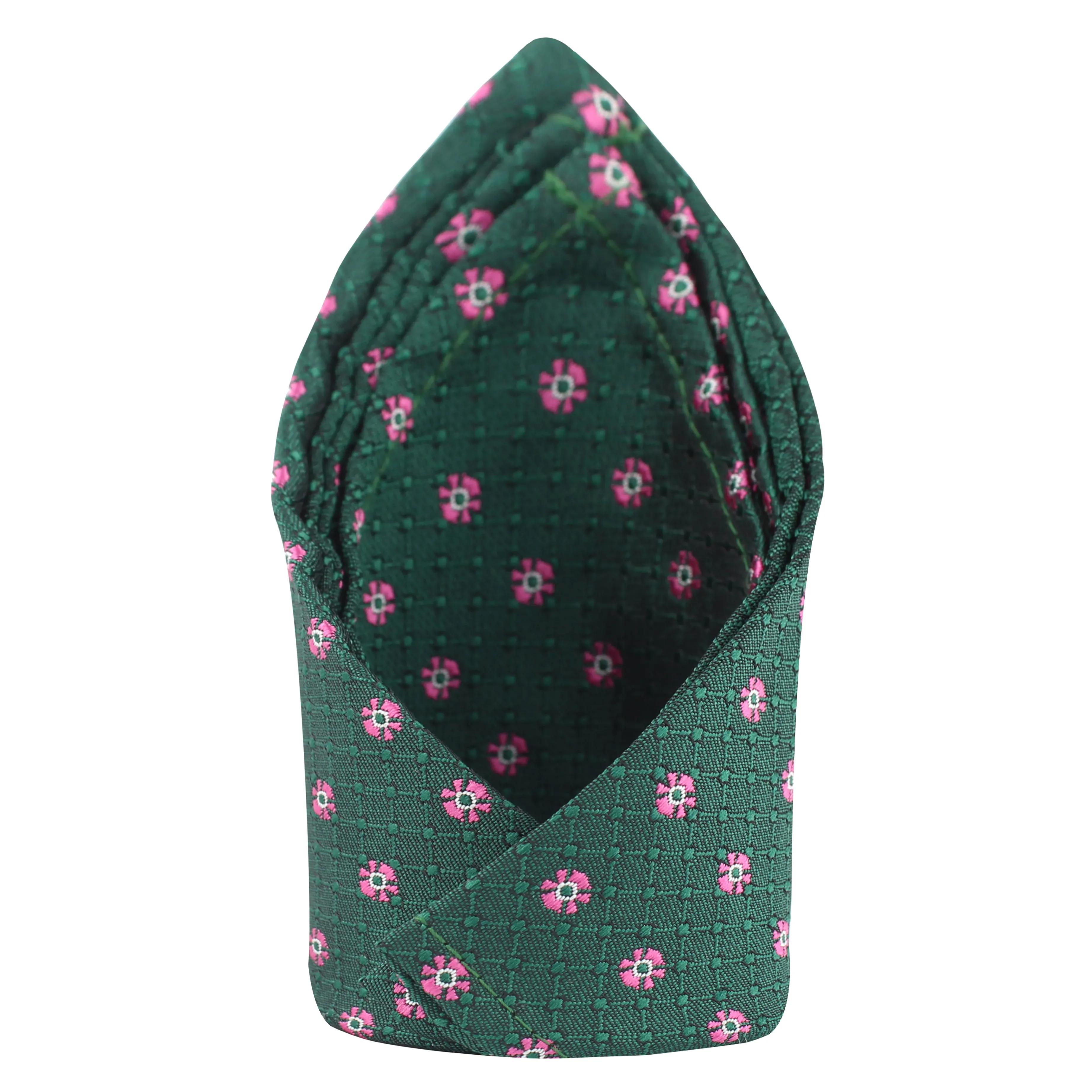 Kovove Elegant Green Floral Pocket Square For Men