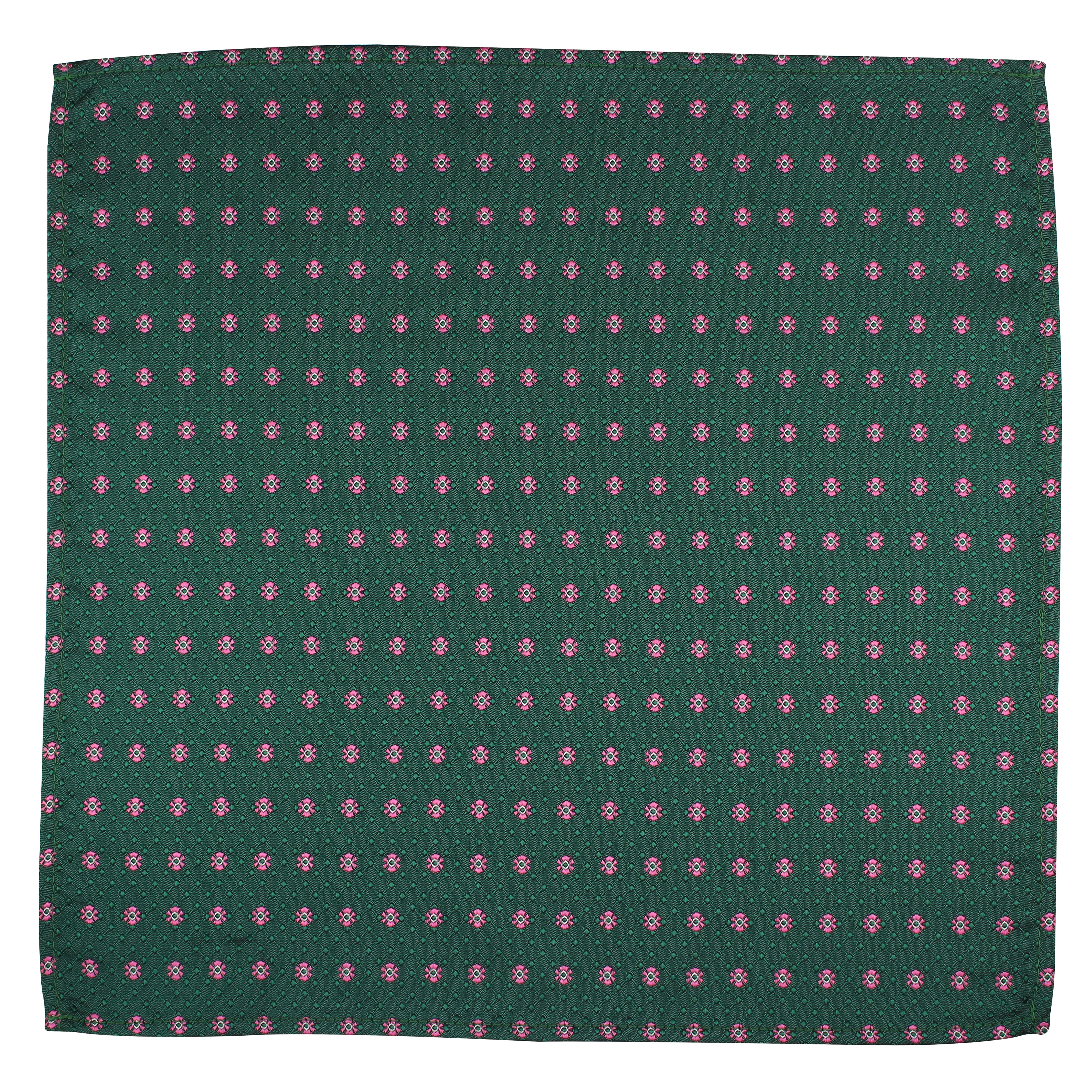 Kovove Elegant Green Floral Pocket Square For Men