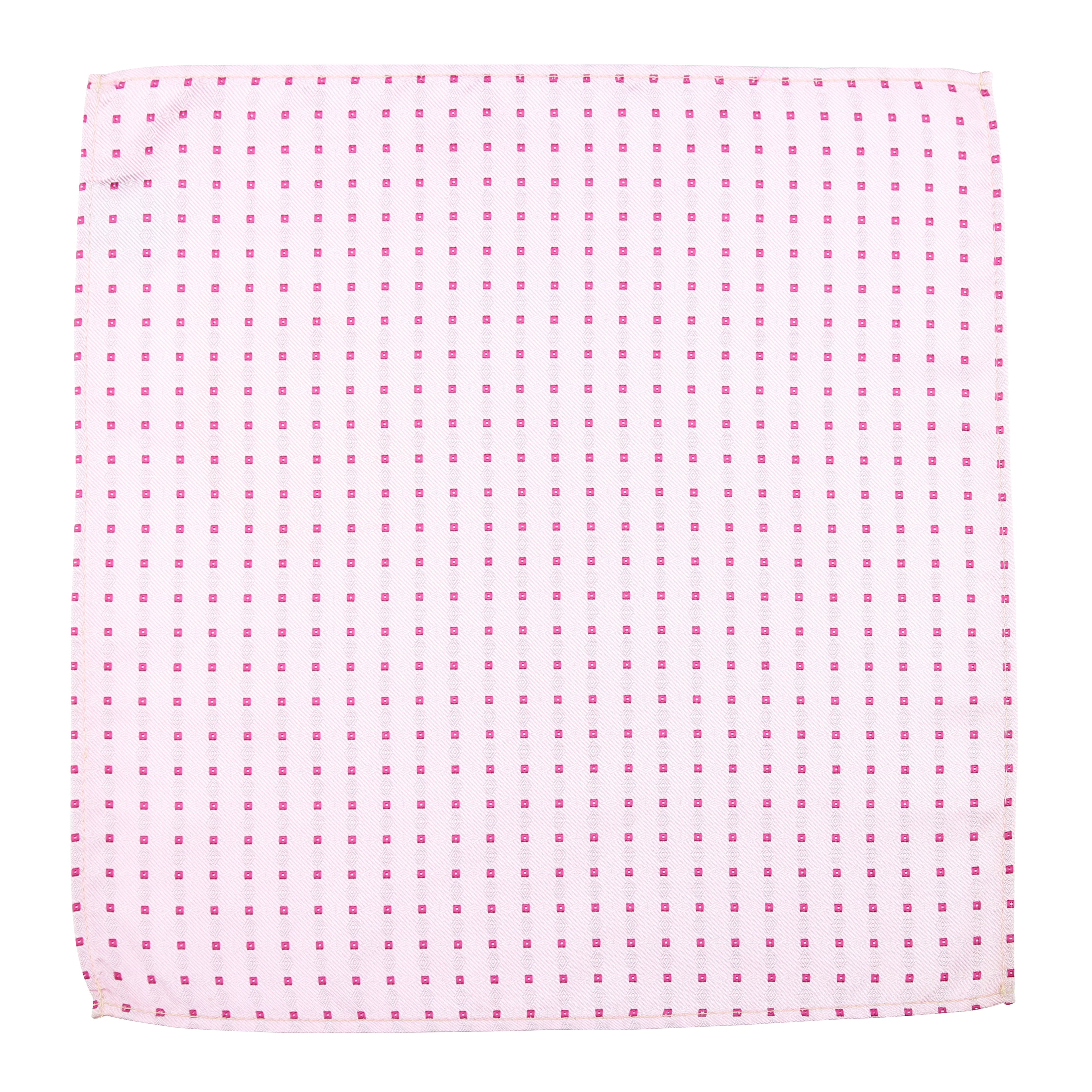 Kovove Elegant Pink Checkered Pocket Square For Men