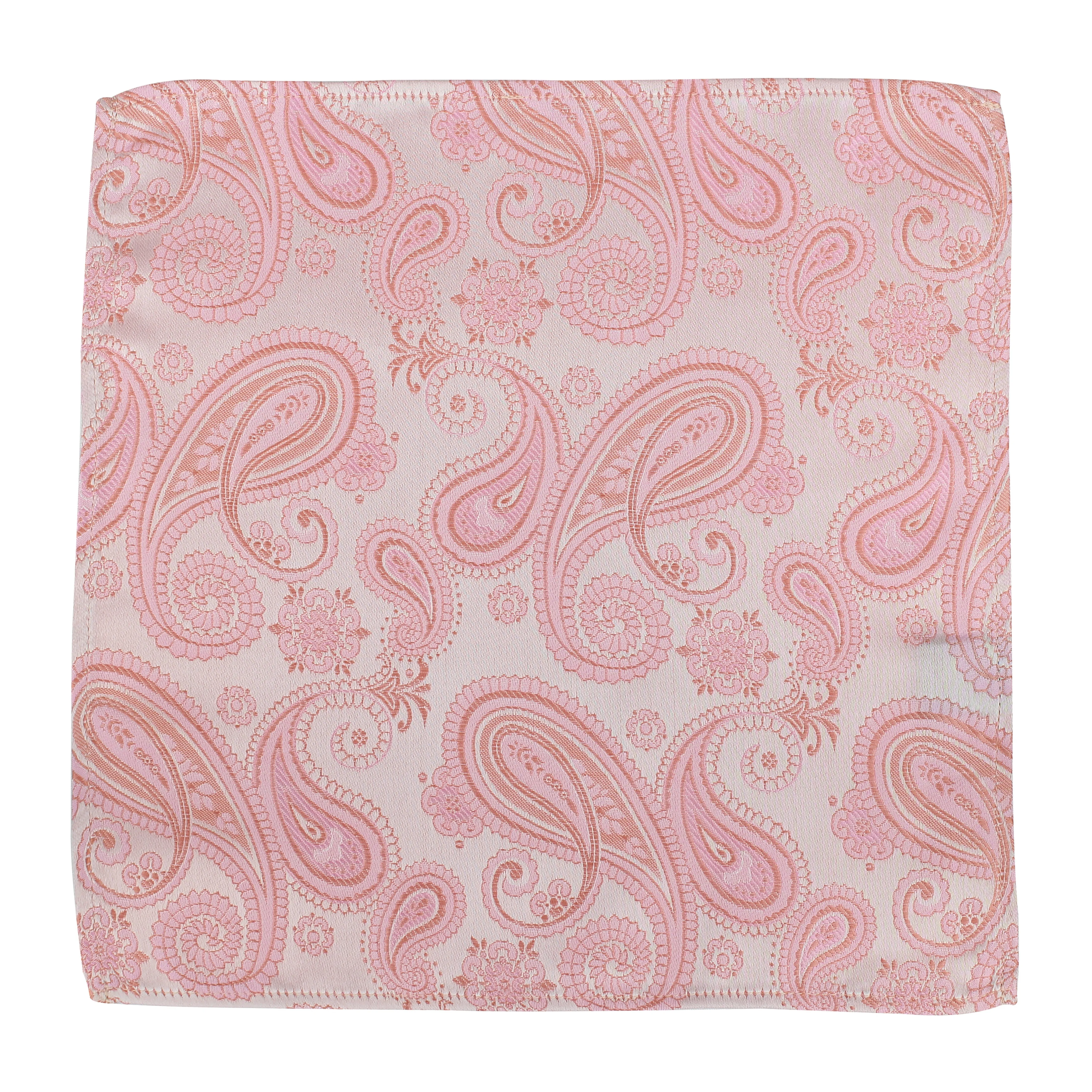 Kovove Elegant Pink Paisley Pocket Square For Men