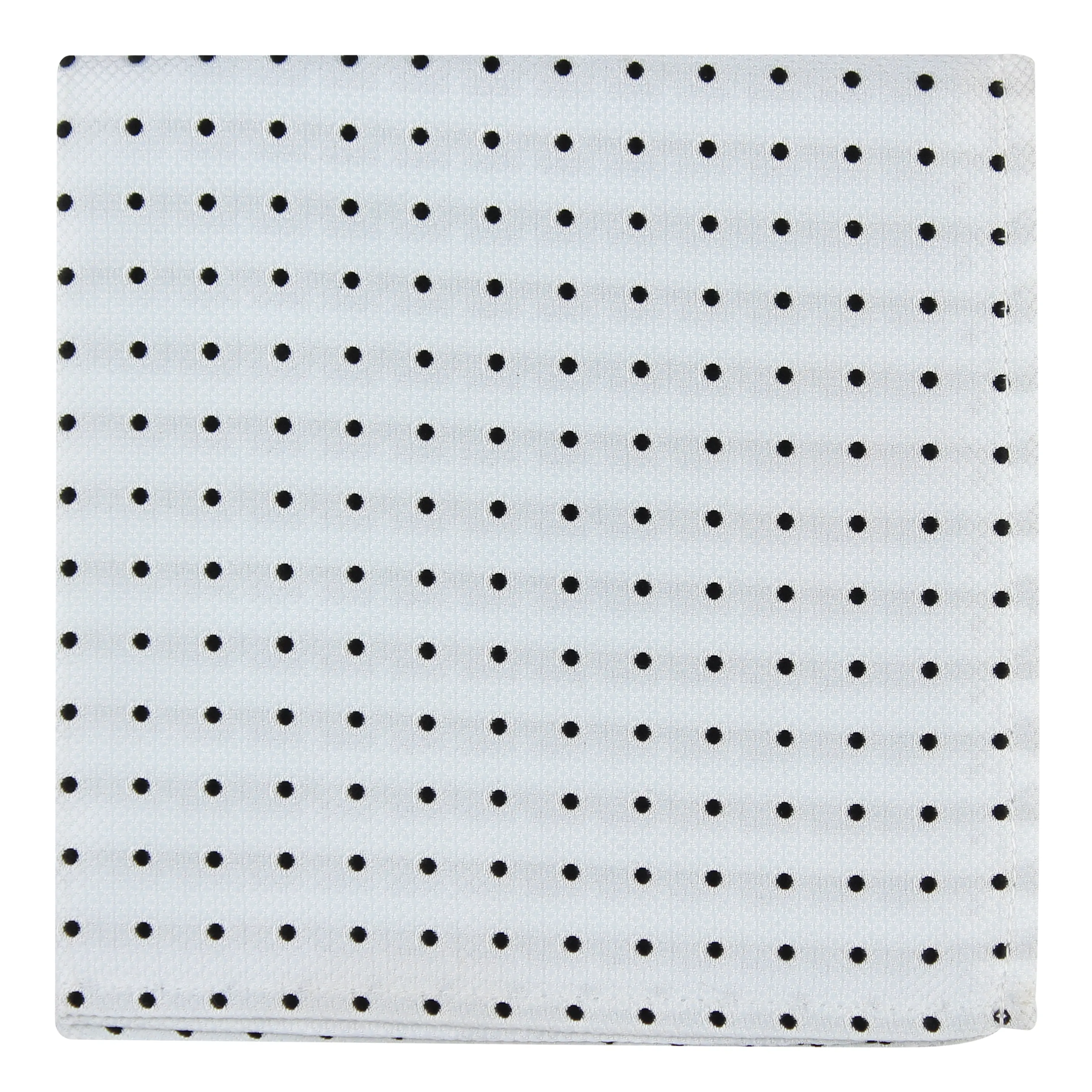 Kovove Elegant White Polka Dot Pocket Square For Men