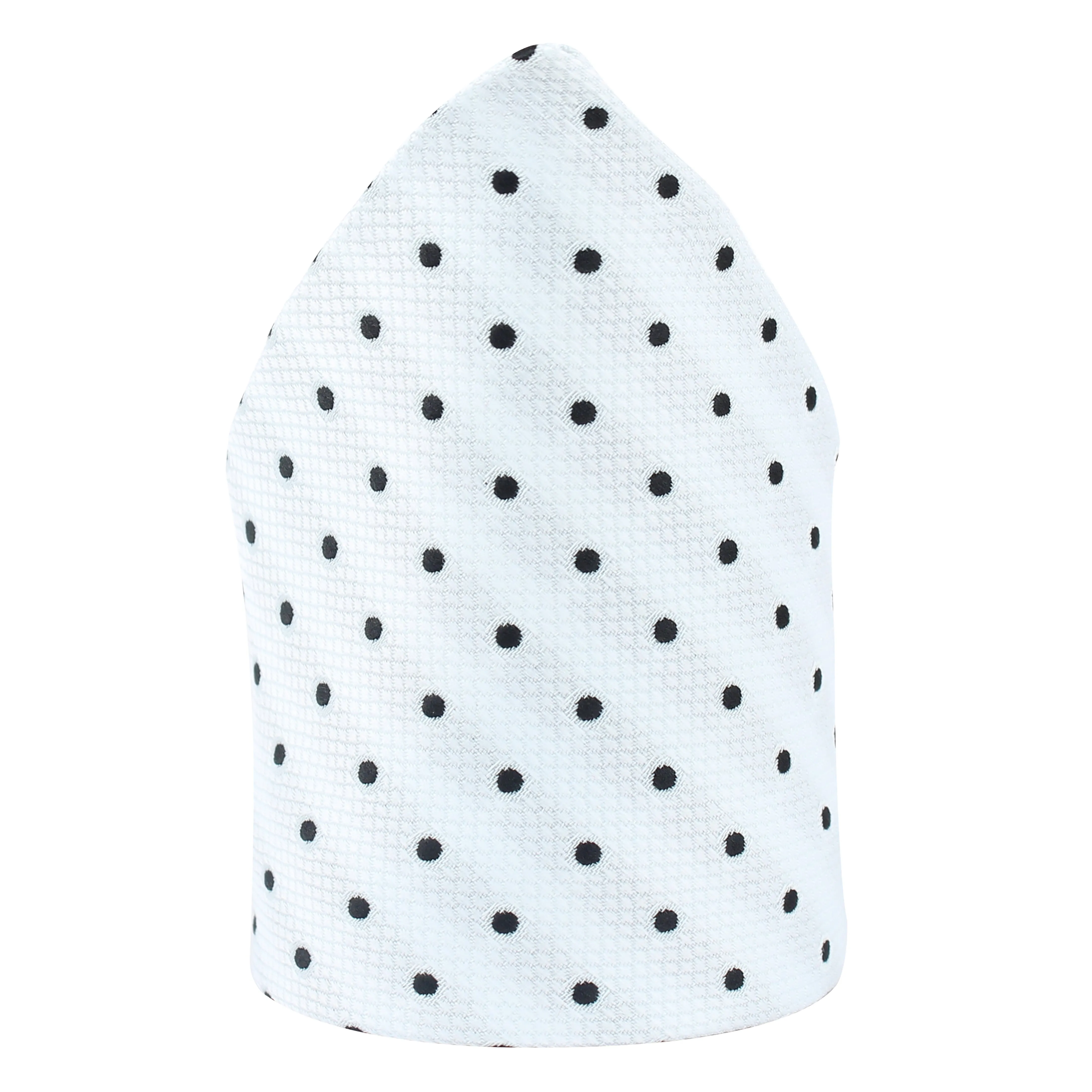 Kovove Elegant White Polka Dot Pocket Square For Men