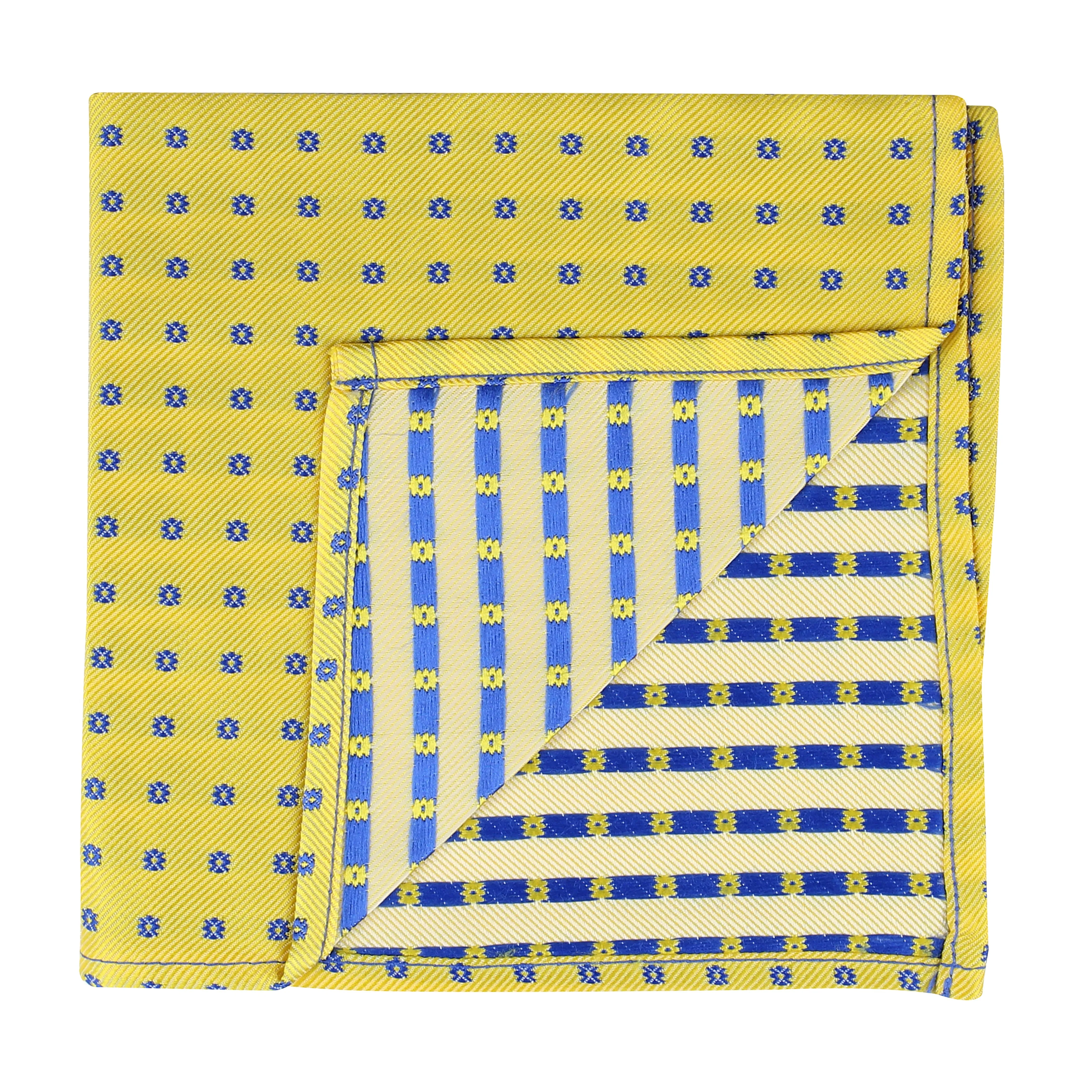 Kovove Elegant Yellow Polka Dot Pocket Square For Men