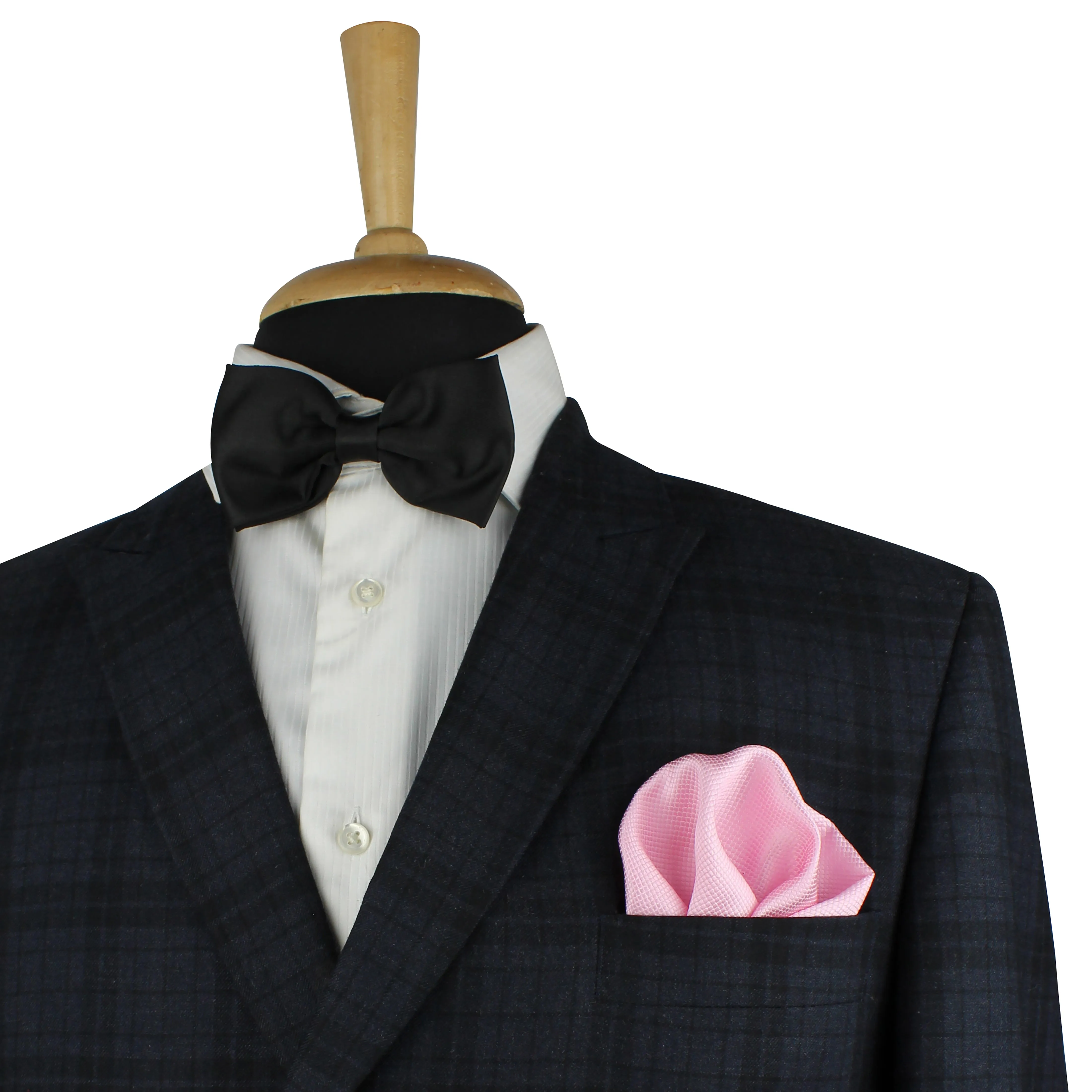 Kovove Glorious Pink Checkered Pocket Square For Men