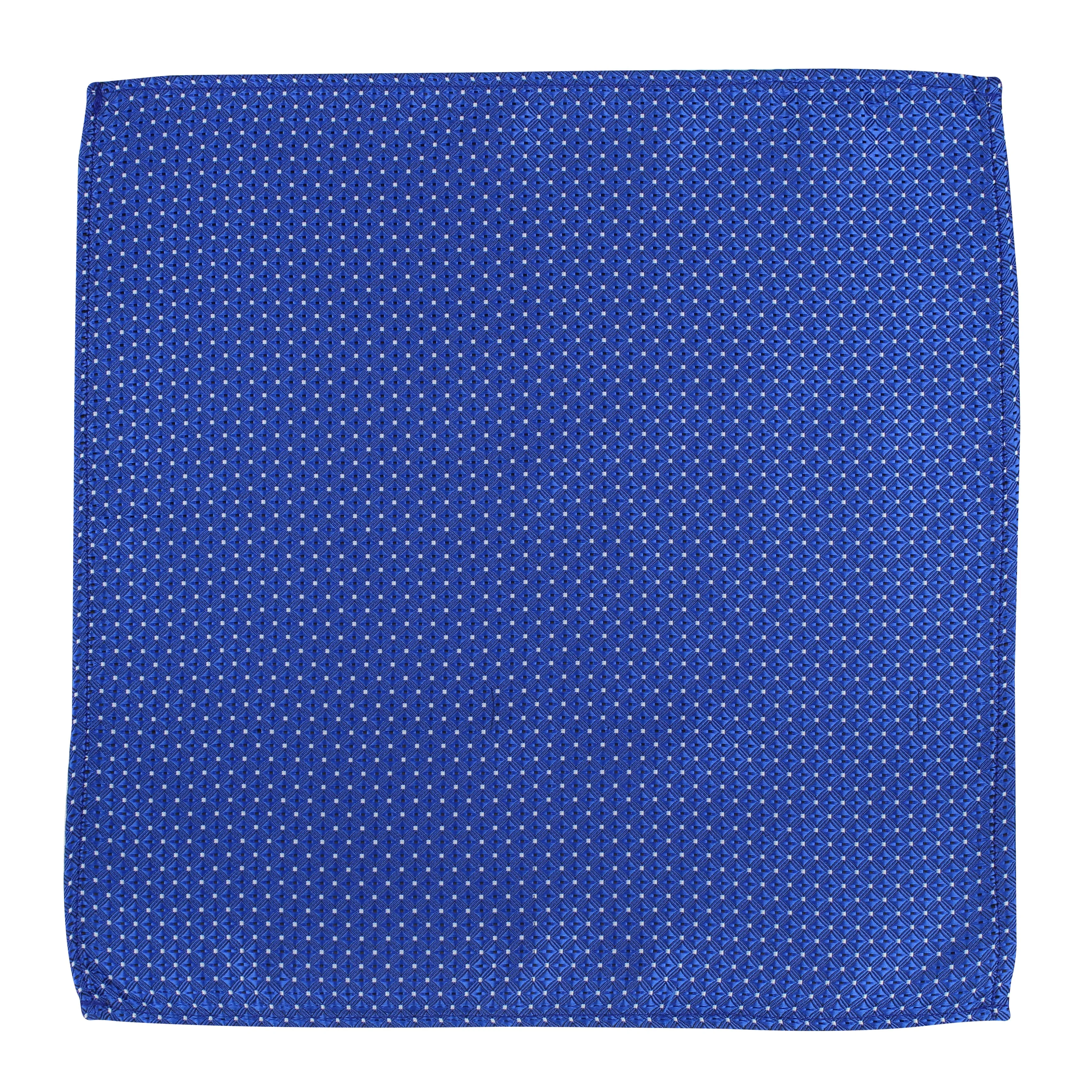 Kovove Graceful Blue Checkered Pocket Square For Men