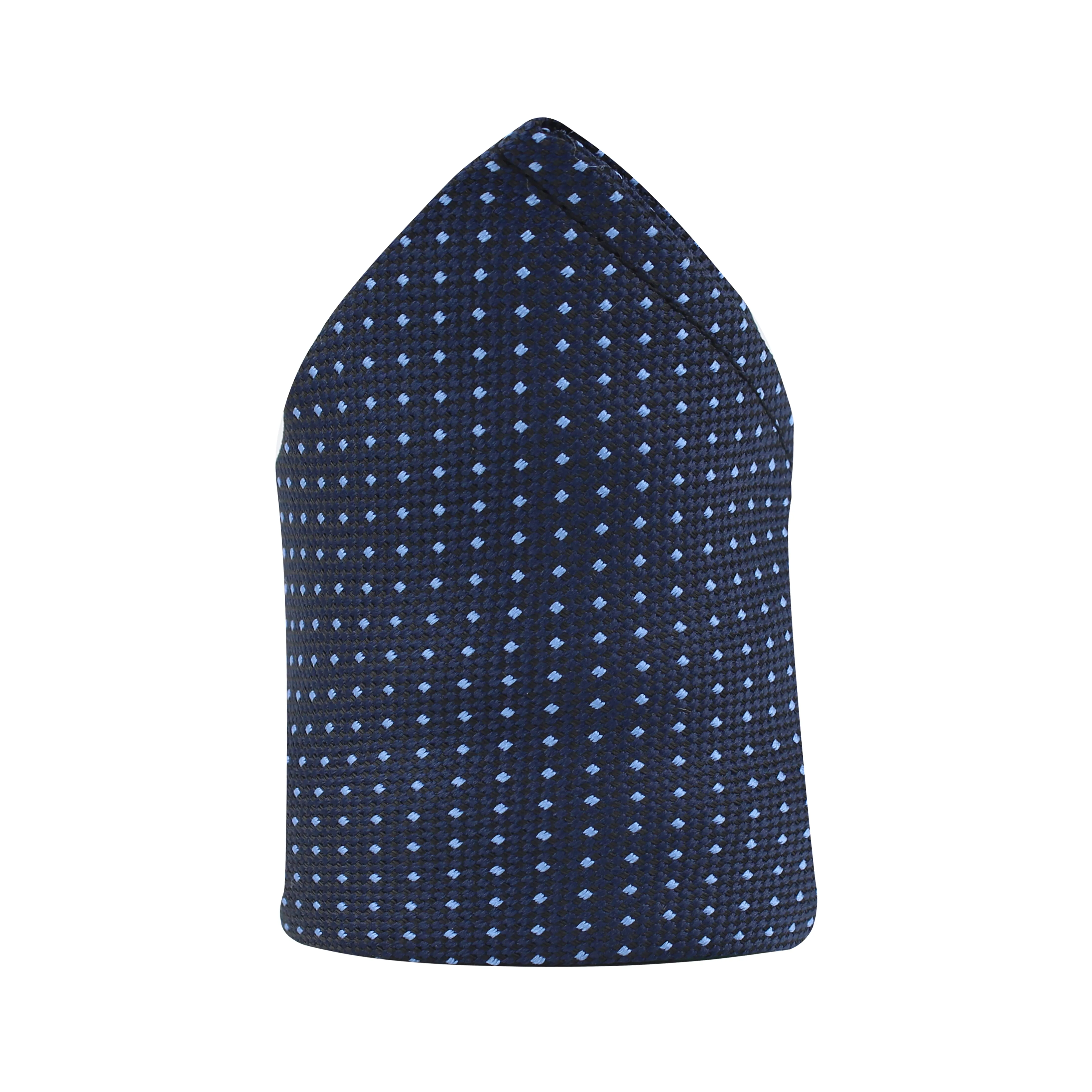 Kovove Graceful Blue Polka Dot Pocket Square For Men