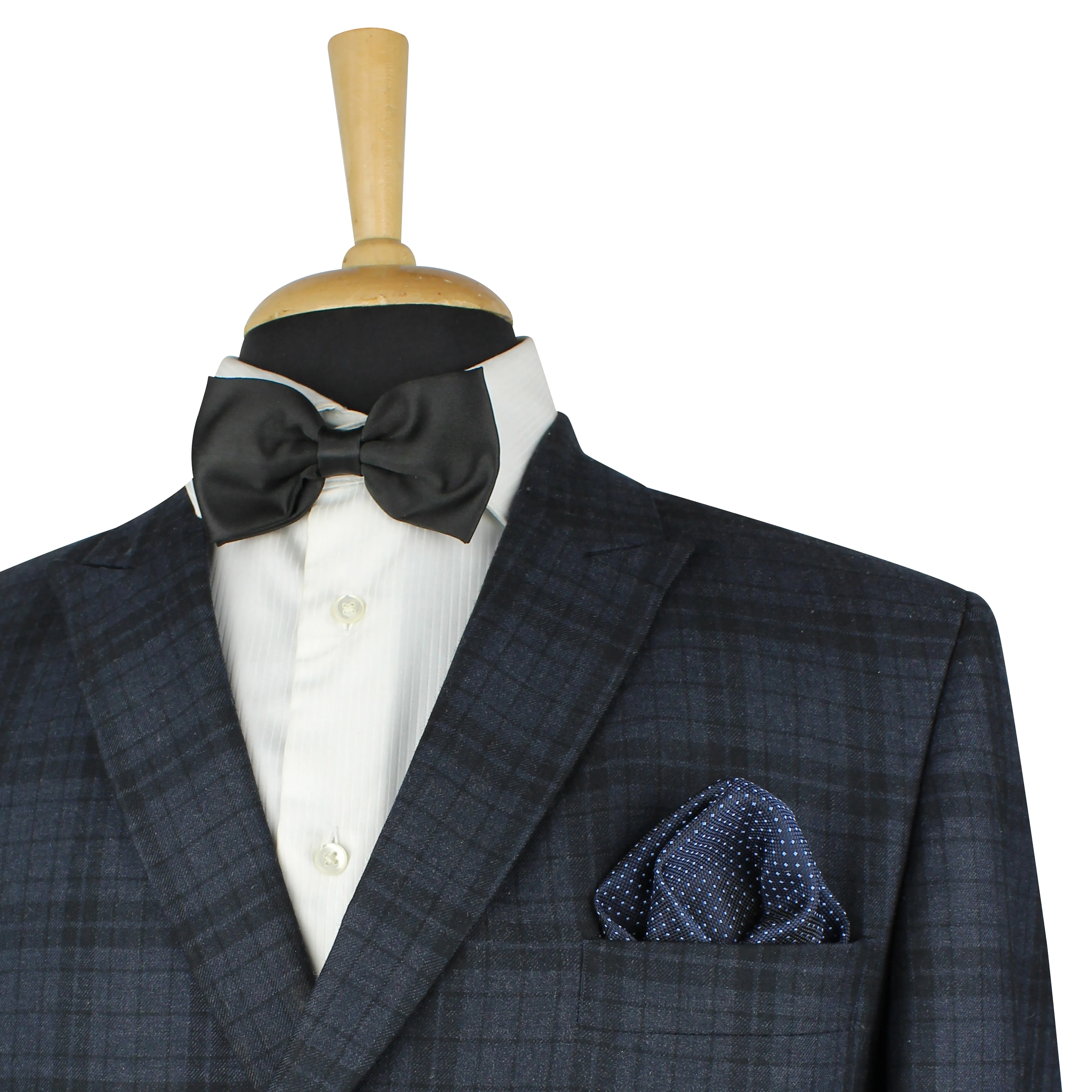 Kovove Graceful Blue Polka Dot Pocket Square For Men