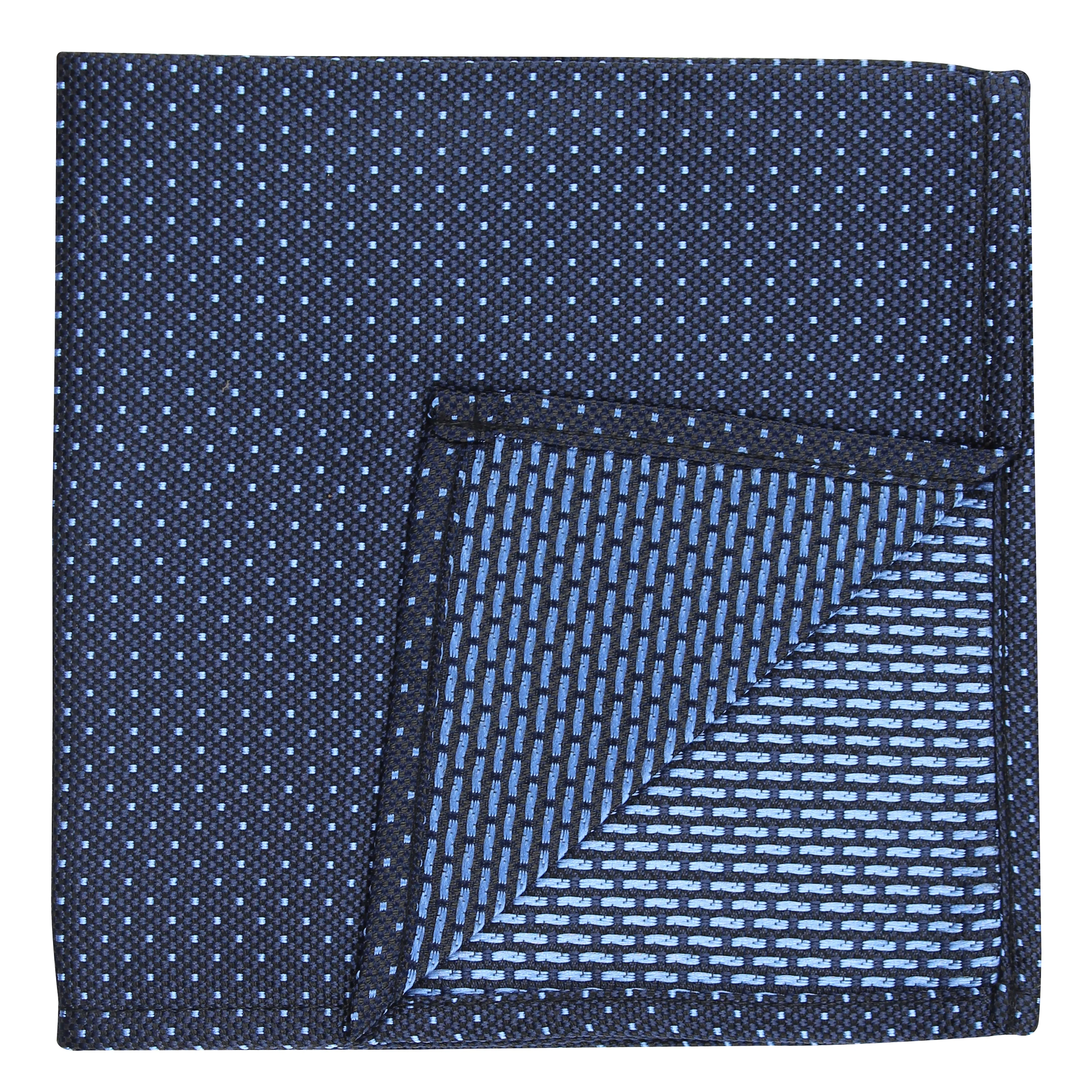 Kovove Graceful Blue Polka Dot Pocket Square For Men