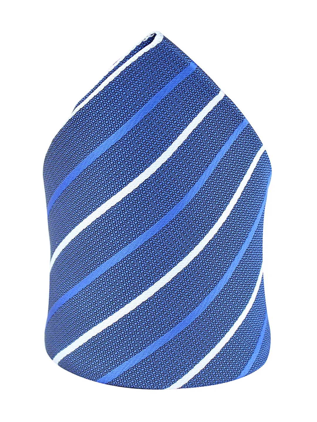 Kovove Graceful Blue Striped Pocket Square For Men